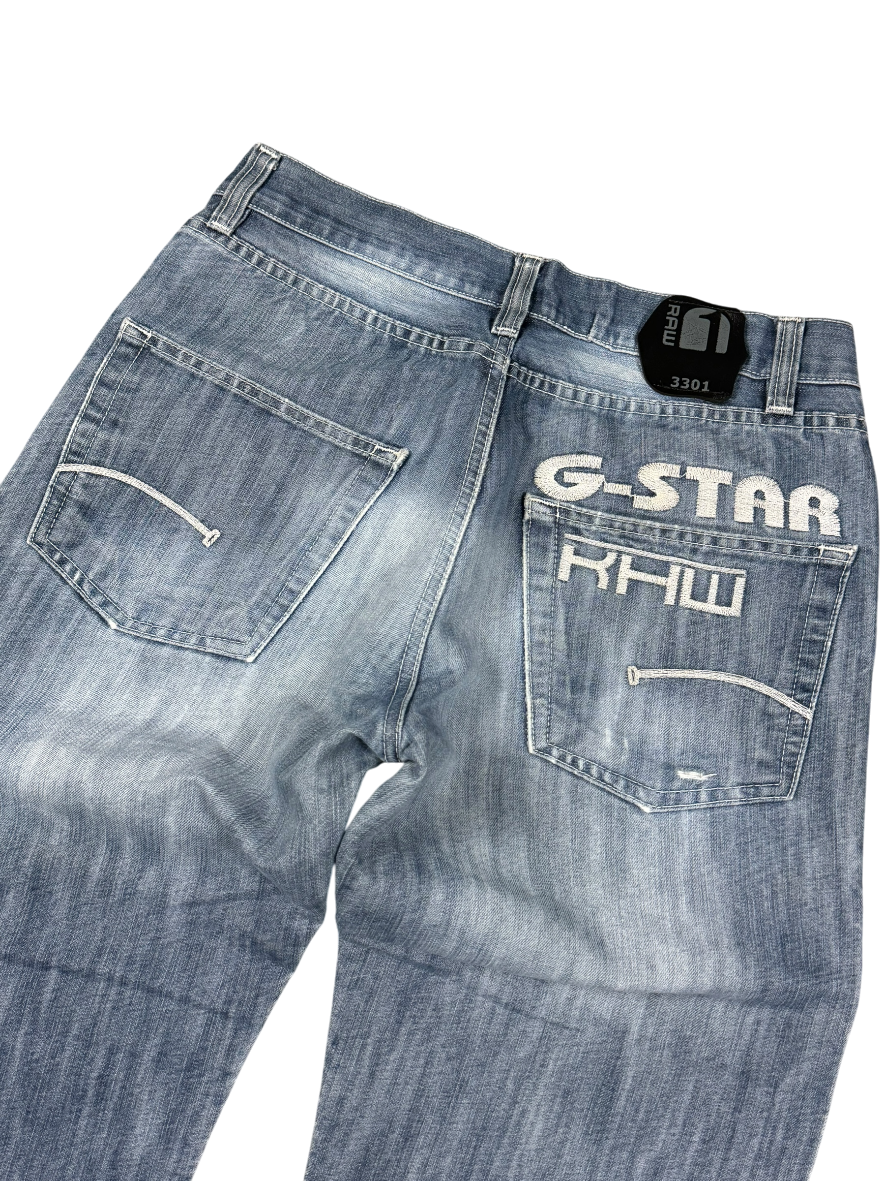 G-Star Logo Straight-Fit Jeans (XS)