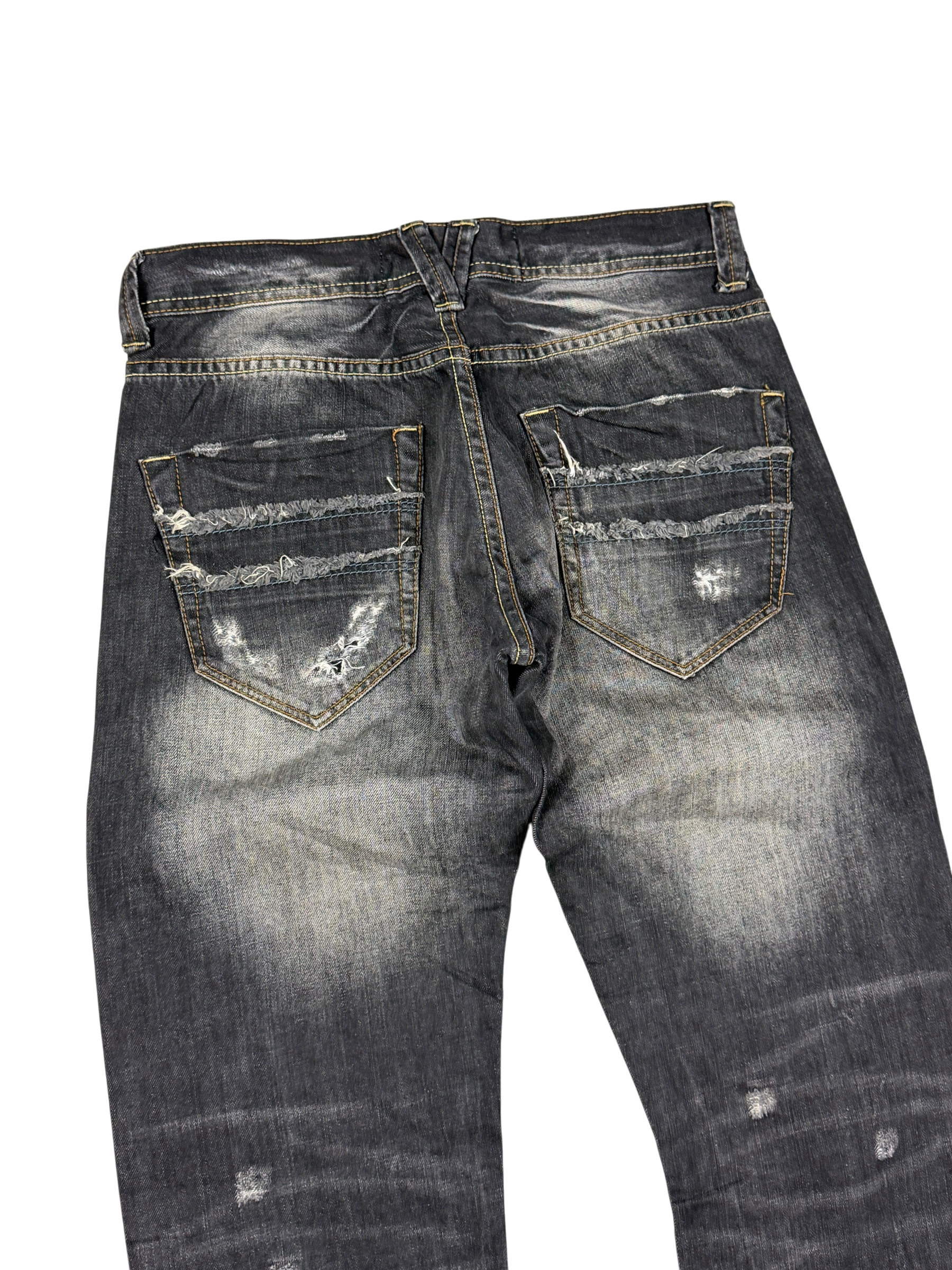 Vintage Washed Straight Jeans (XS)