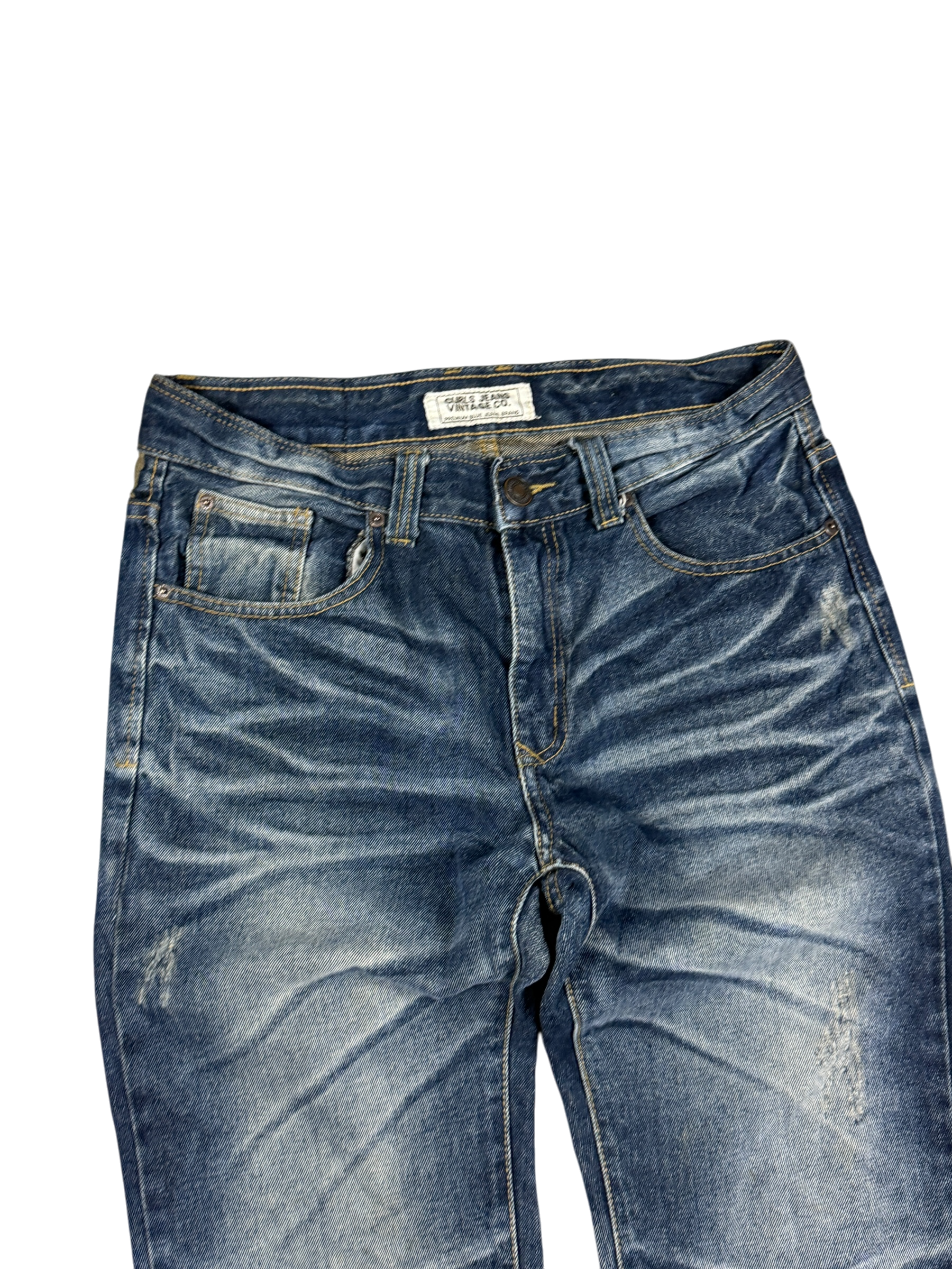 Crazy Washed Bootcut/Baggy Jeans (XXS)