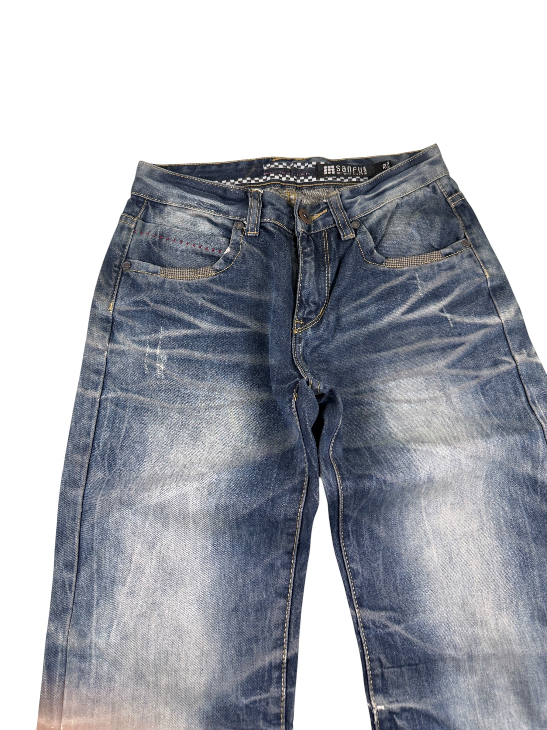 Ultra washed Straight Jeans (XS)