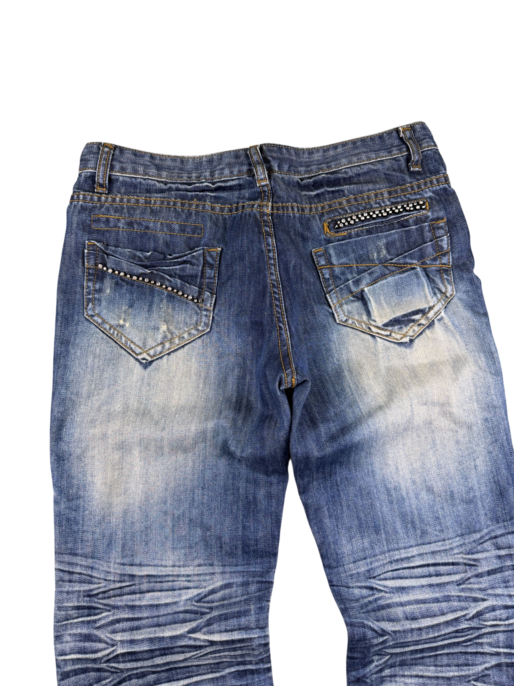 Crazy washed Straight Jeans (XS)