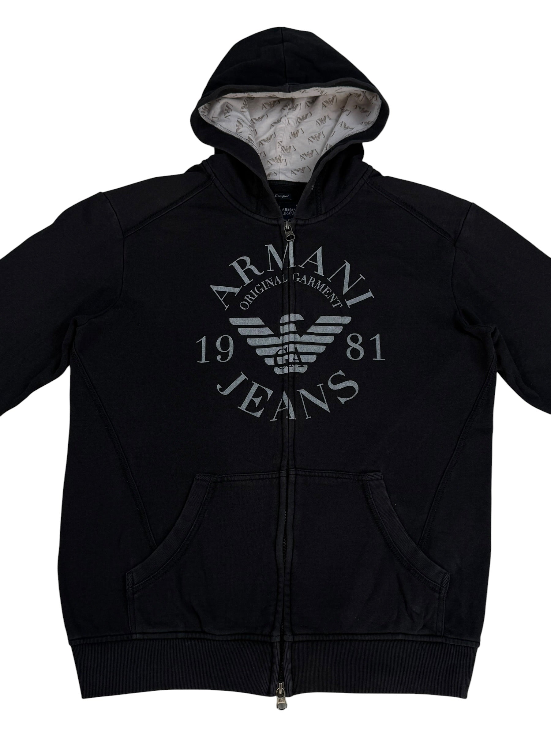 Armani Big Logo Zip-Hoodie (L)