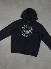 Rare Armani Big Logo Zipper (L)