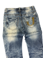 Crazy Washed Straight Jeans (S-M)
