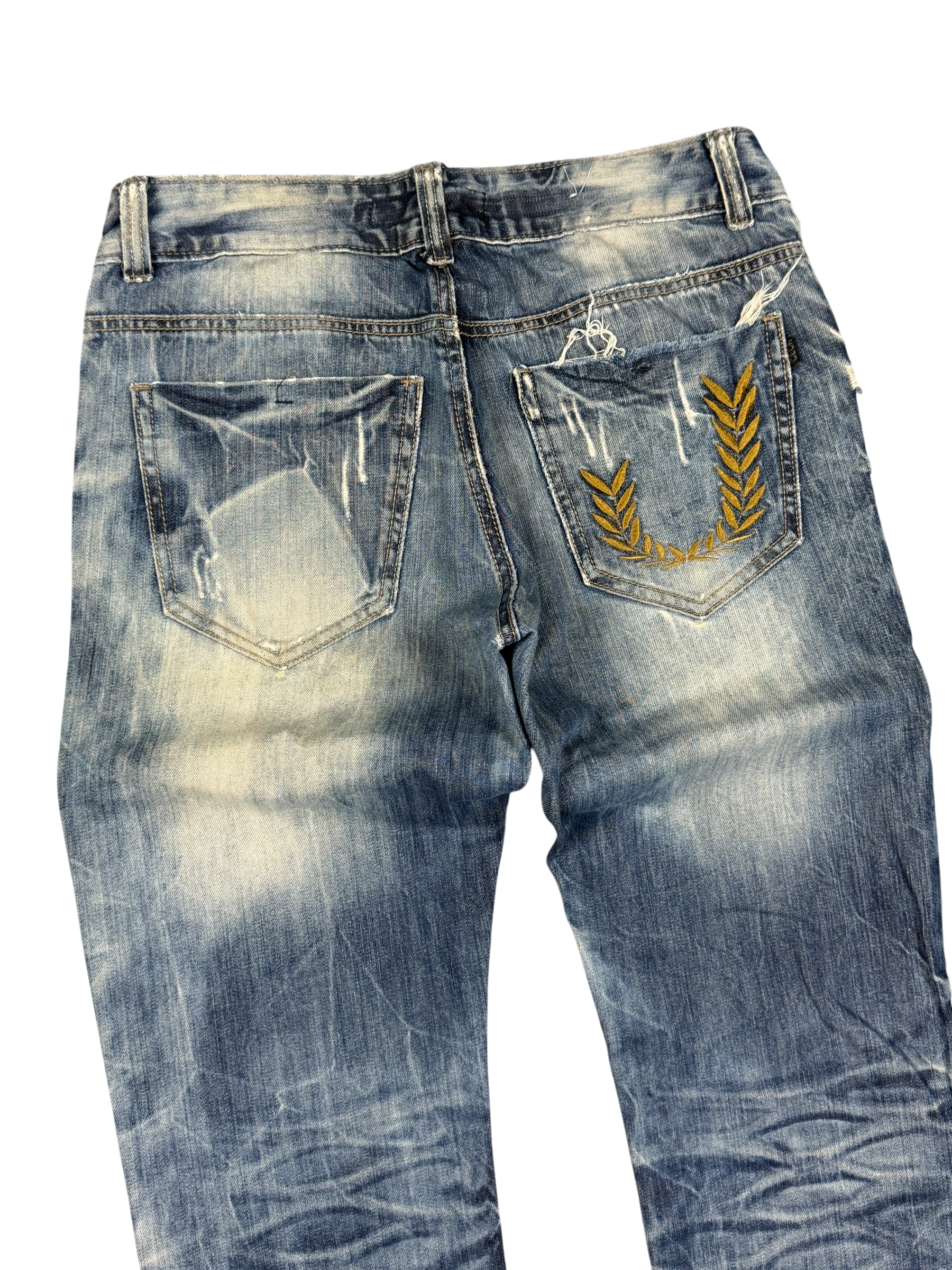 Crazy Washed Straight Jeans (S-M)