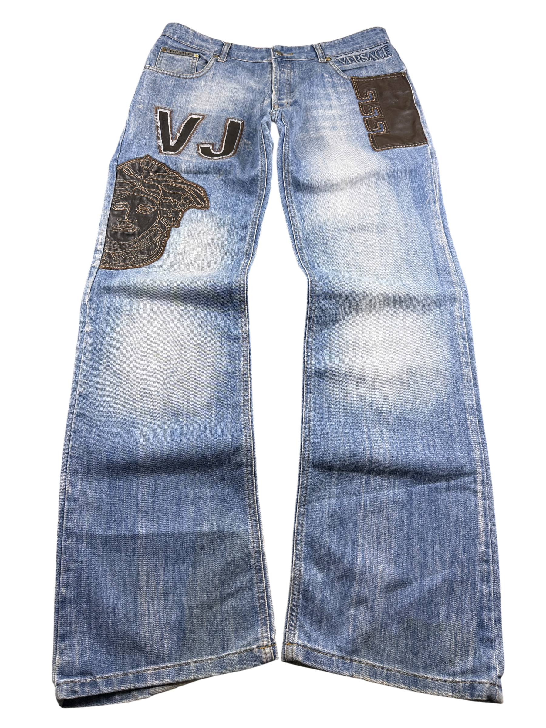 Versace vintage Big Logo Bootcut Jeans (L)