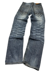 Washed Straight-Fit Jeans (XS-S)
