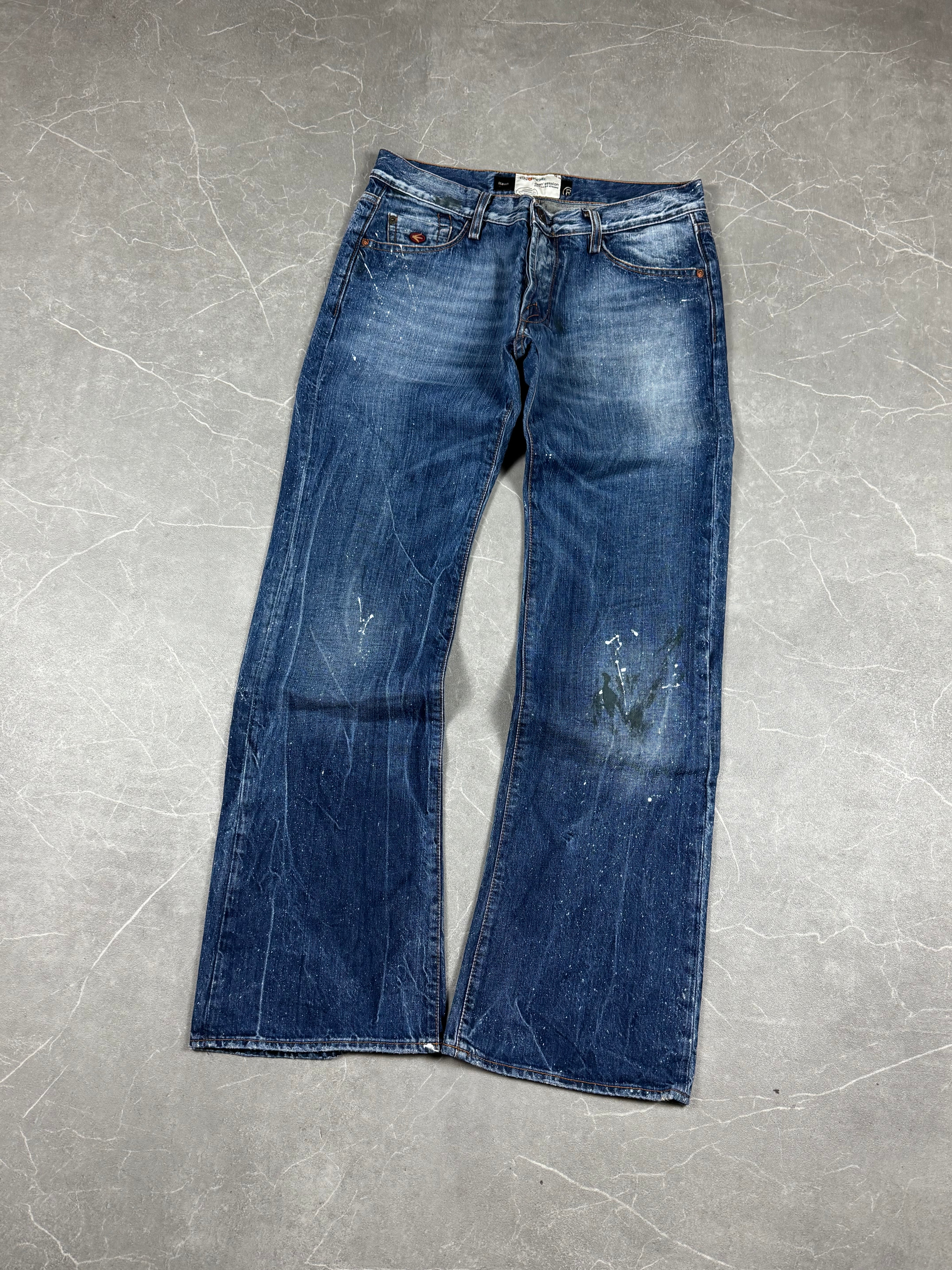 Vintage Bootcut Jeans painted (M)