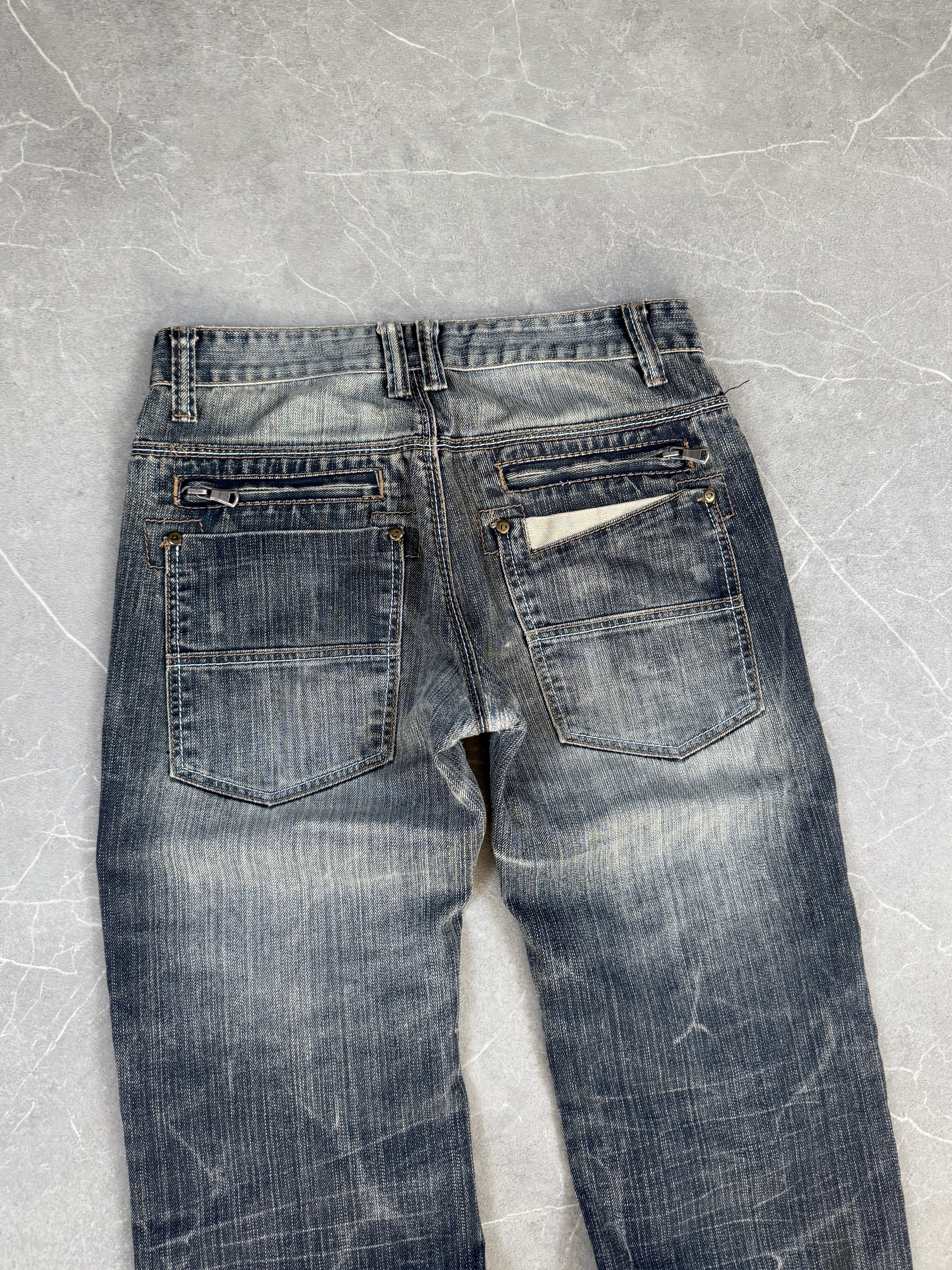 Vintage Washed Straight Jeans (XS-S)