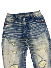 Crazy washed Straight Jeans (S-M)