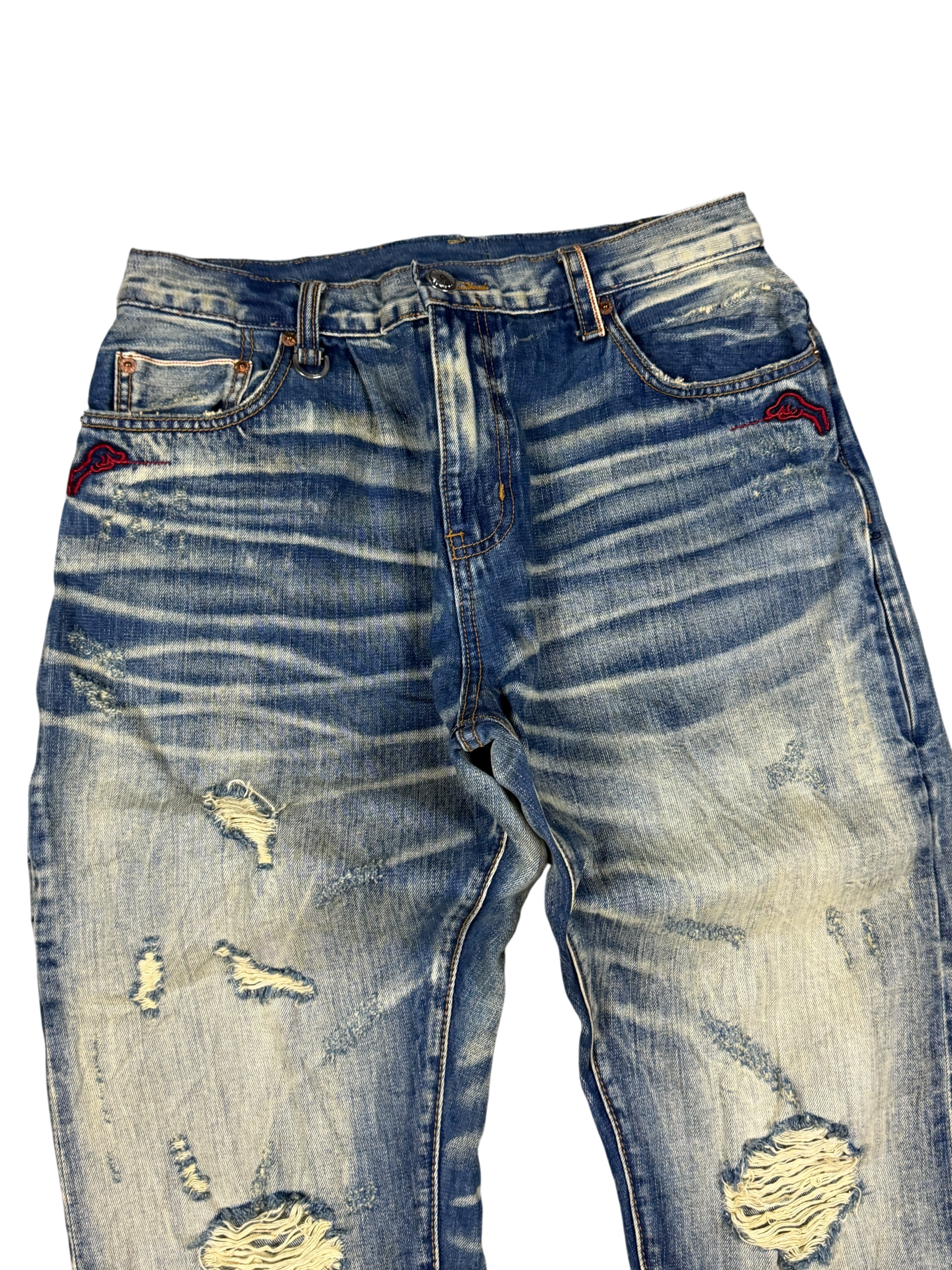 Crazy washed Straight Jeans (S-M)