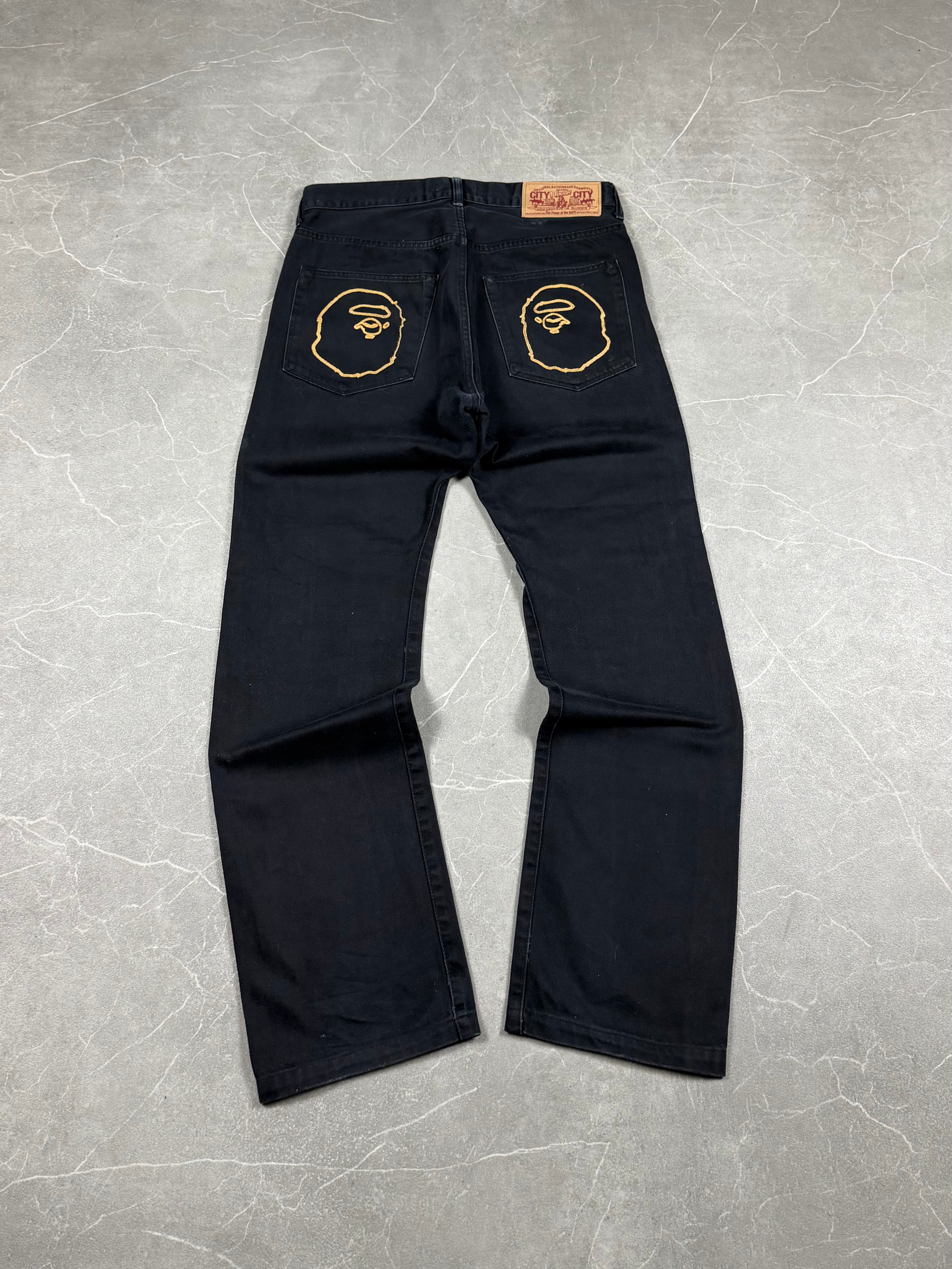 Rare Bape Logo Jeans (S)