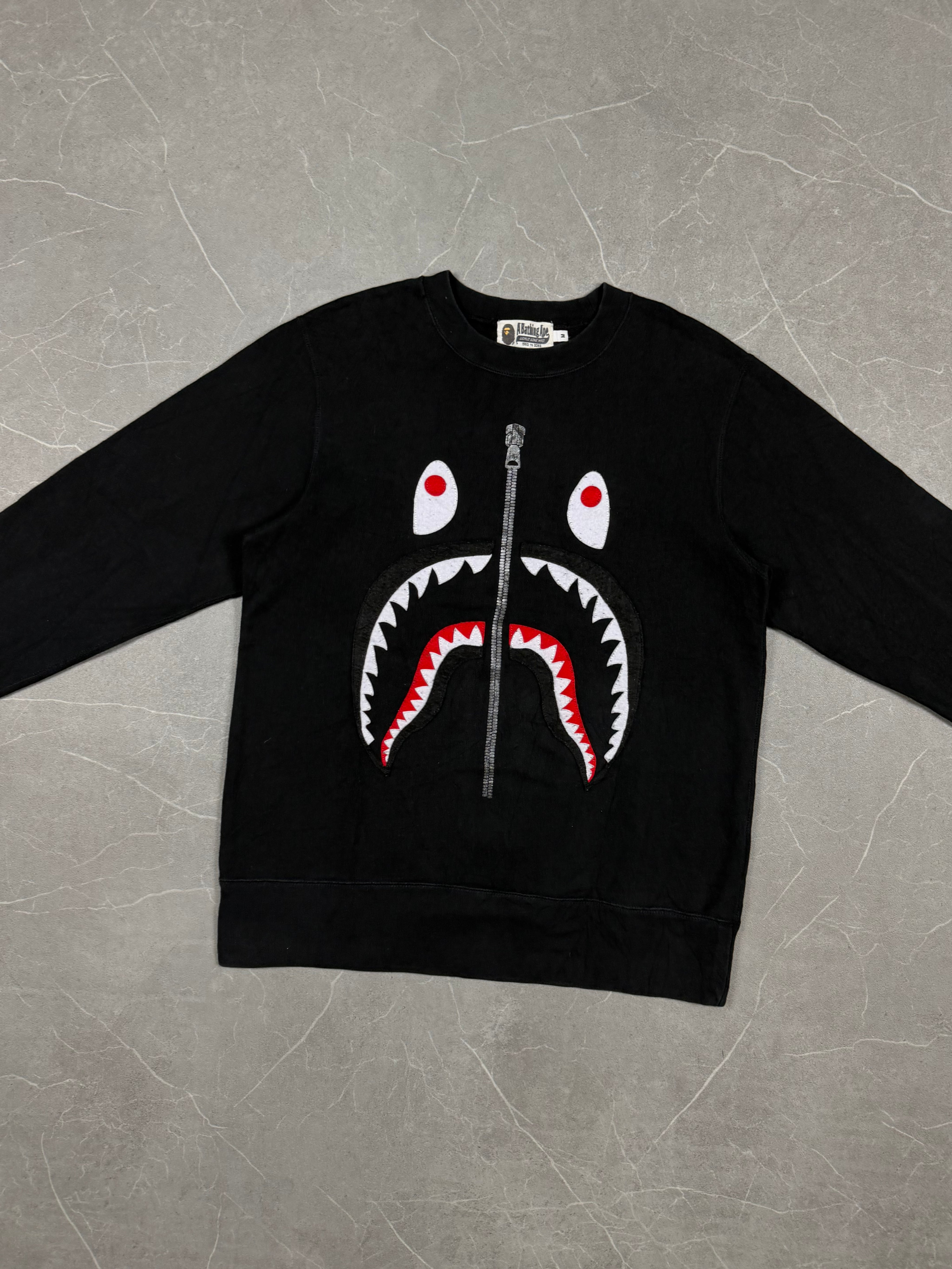 Bape Patched Shark Zip Sweater (S)