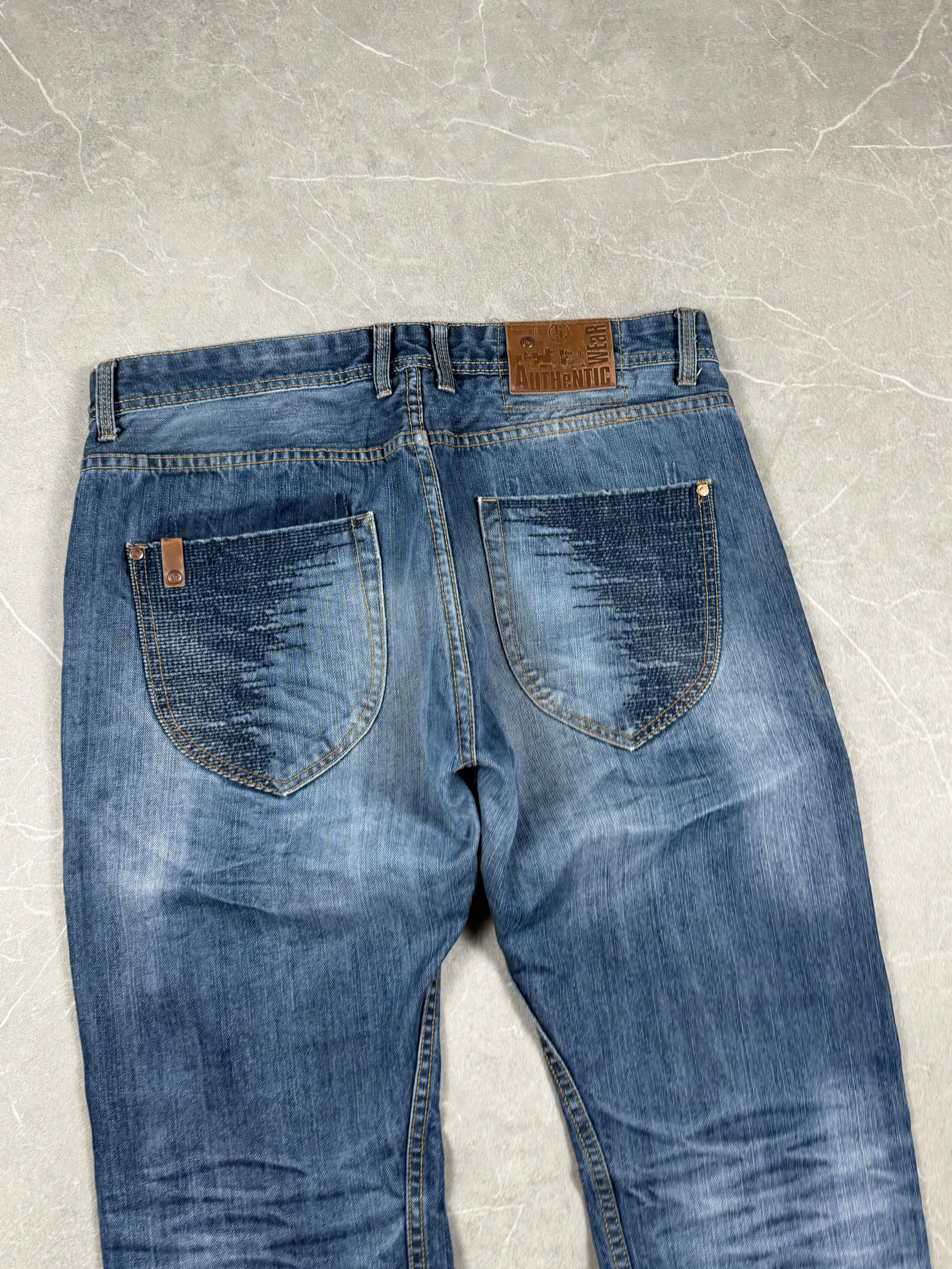 Vintage washed Baggy/Bootcut Jeans (M)