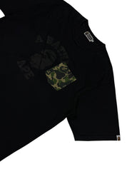 Bape camo College Pocket Tshirt *Black on Black (L)