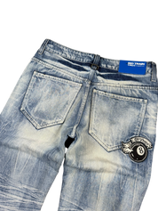 Washed Straight-Fit Jeans (XS)