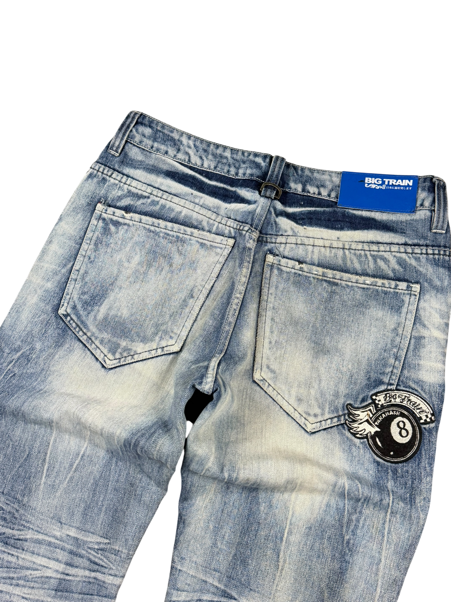 Washed Straight-Fit Jeans (XS)