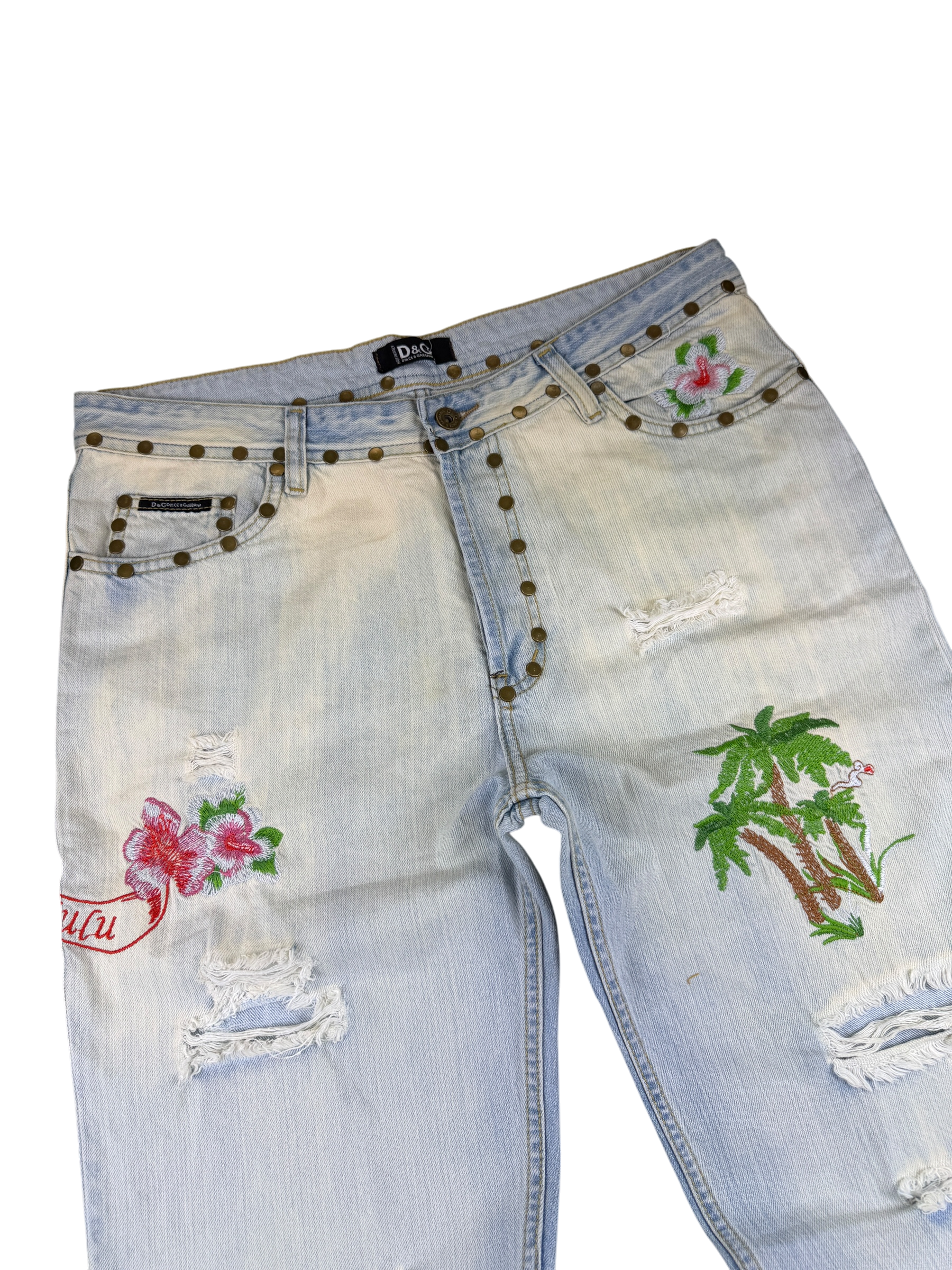 Dolce Gabbana Big Logo „Honolulu“ Bootcut Jeans (L-XL)