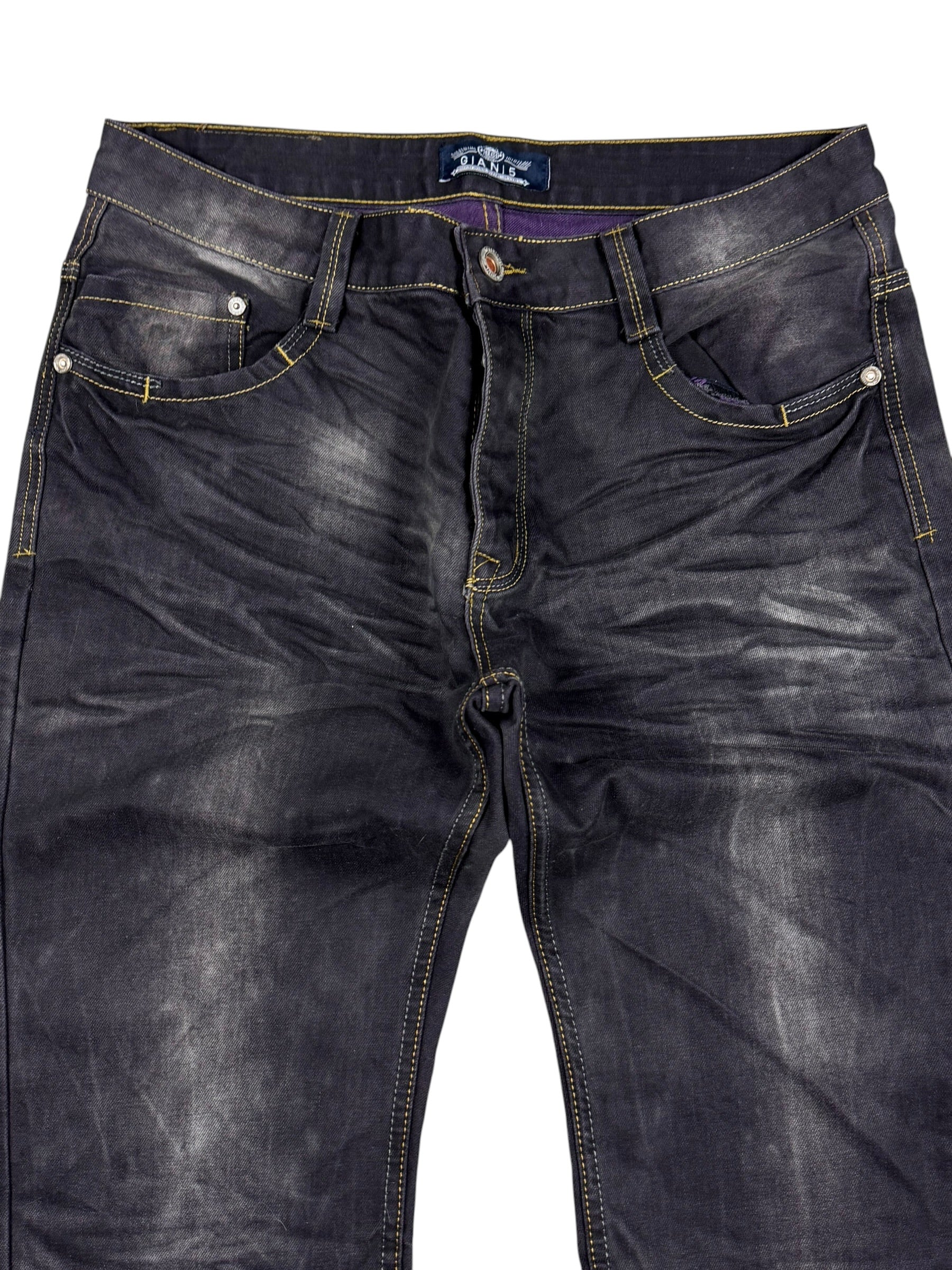 Vintage Washed Straight-Fit Jeans (S)