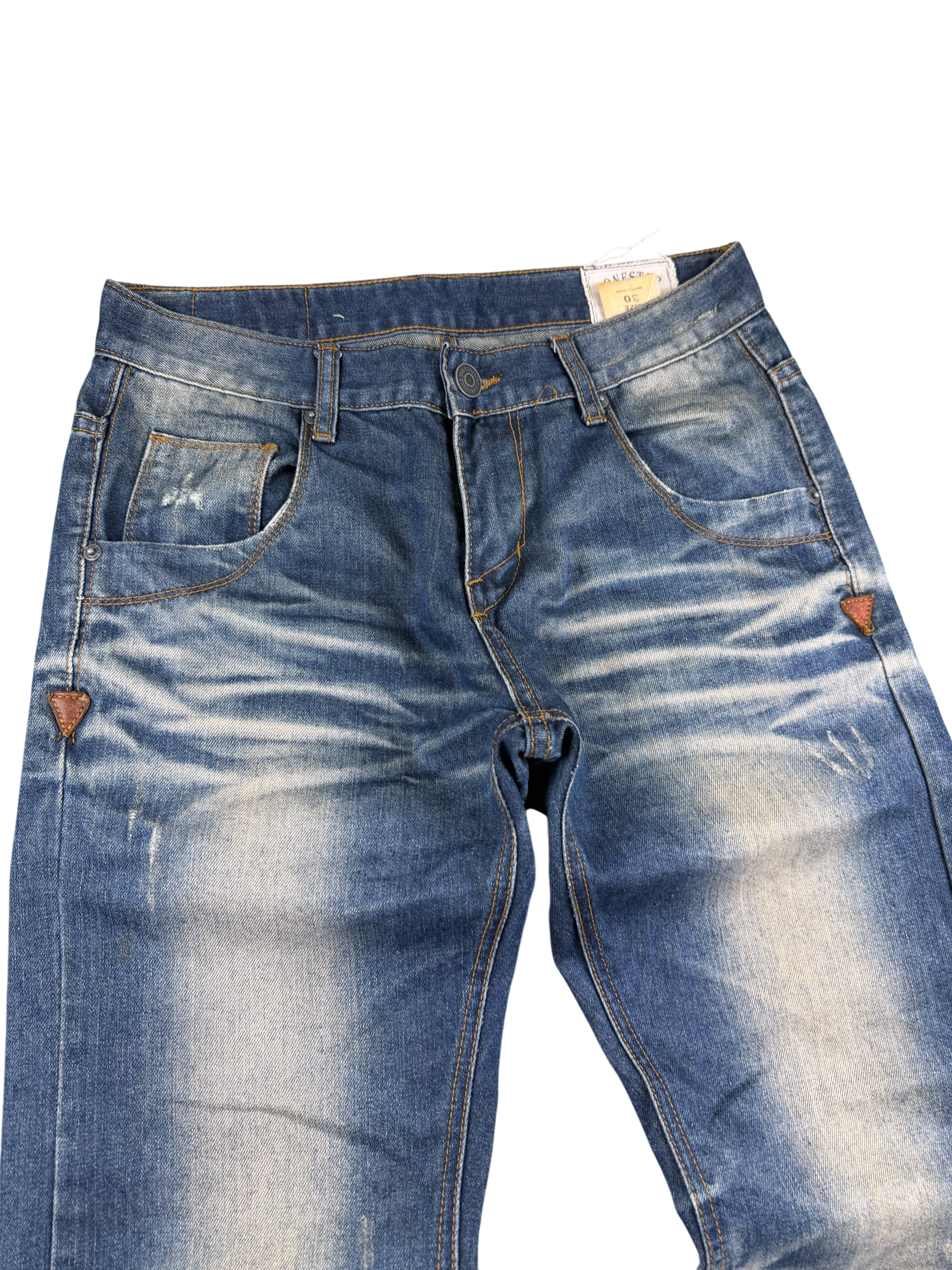 Crazy washed Straight Jeans (S)