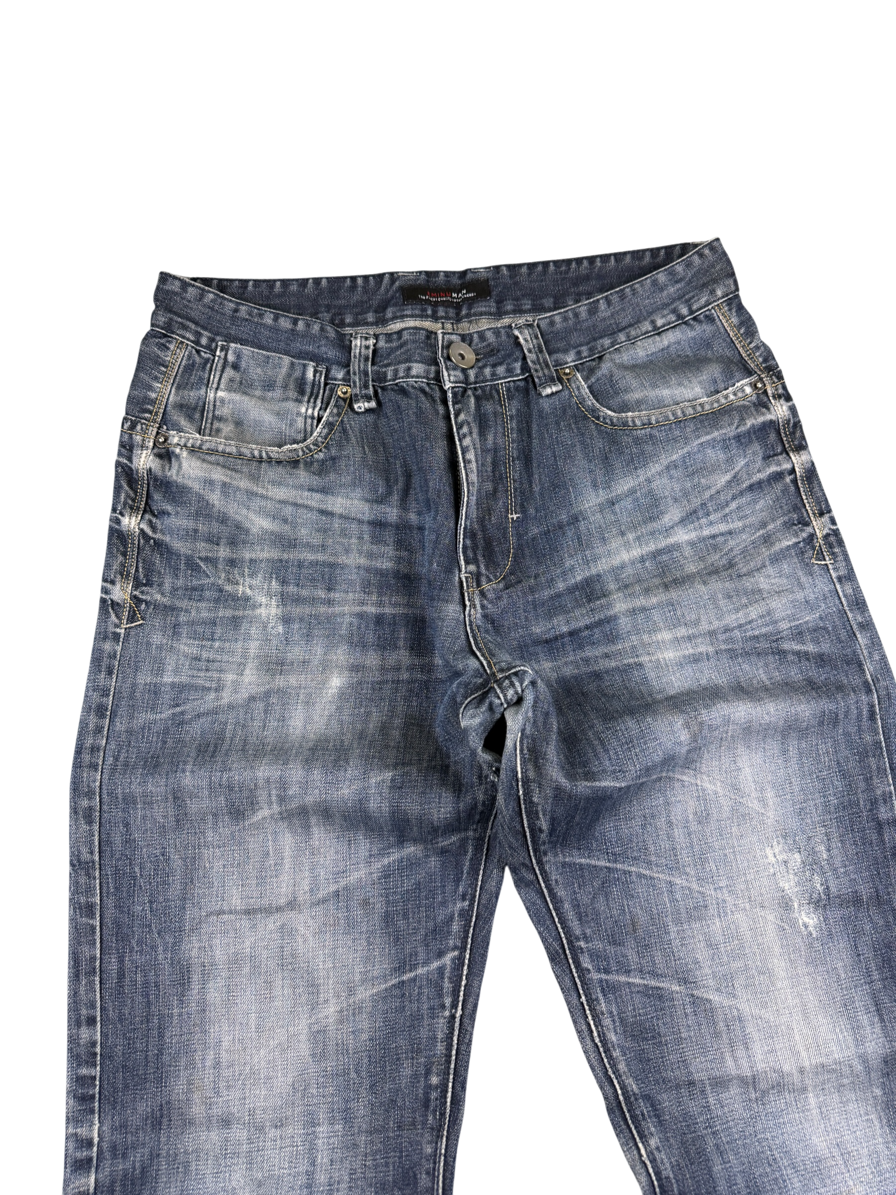 Crazy washed Straight Jeans (S)