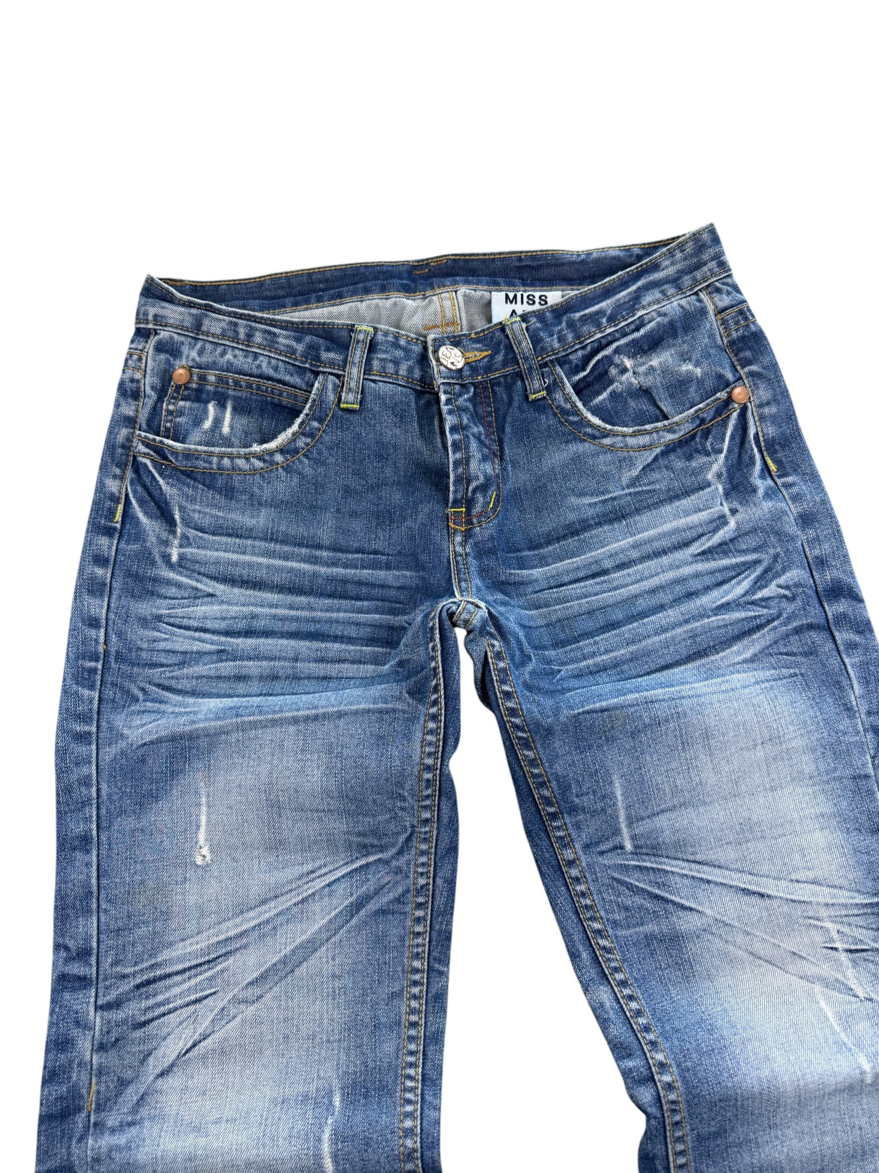 Crazy washed Straight Jeans (S)