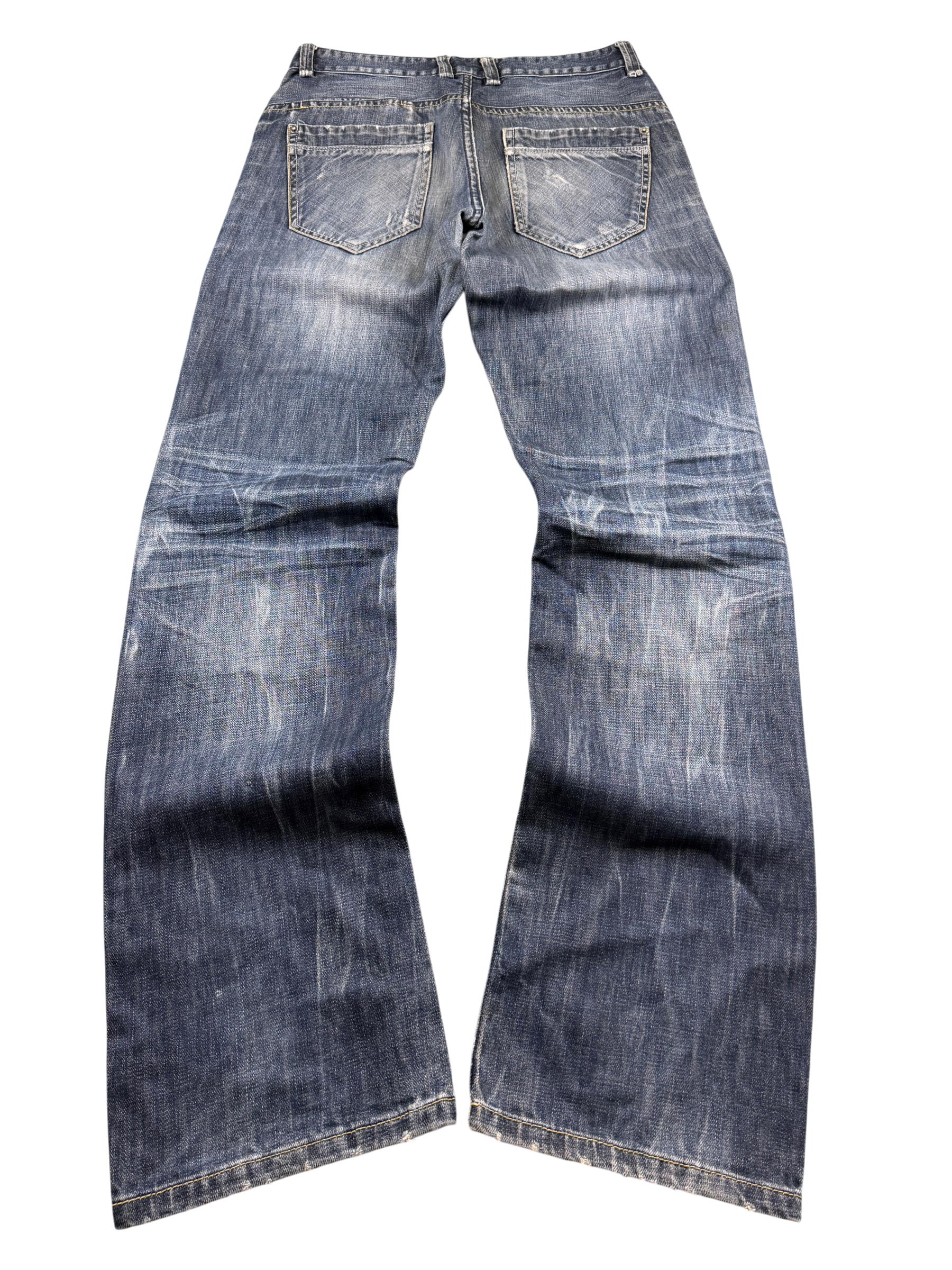 Crazy washed Straight Jeans (S)