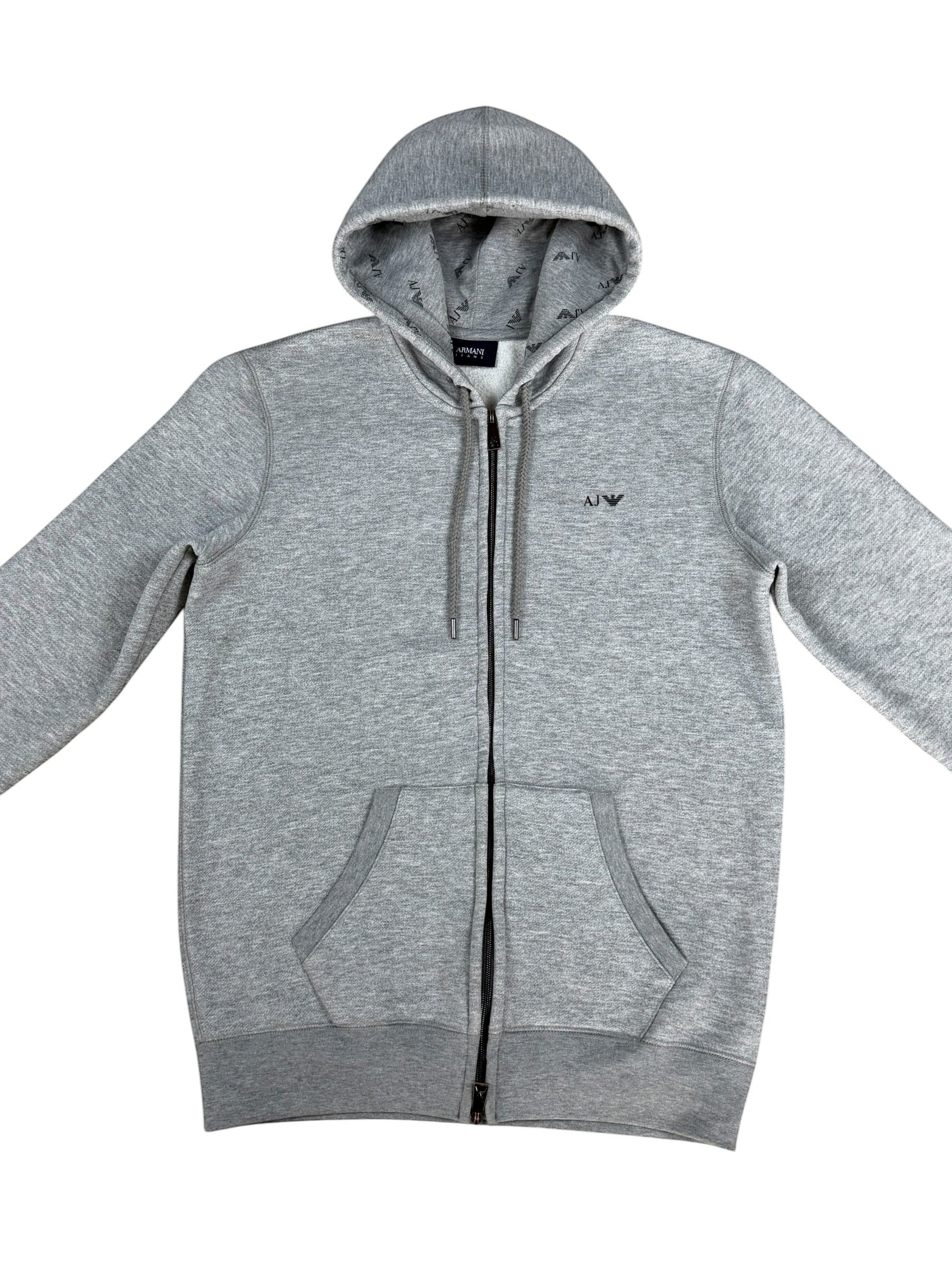 Armani Printed Hood Zip Hoodie (S)