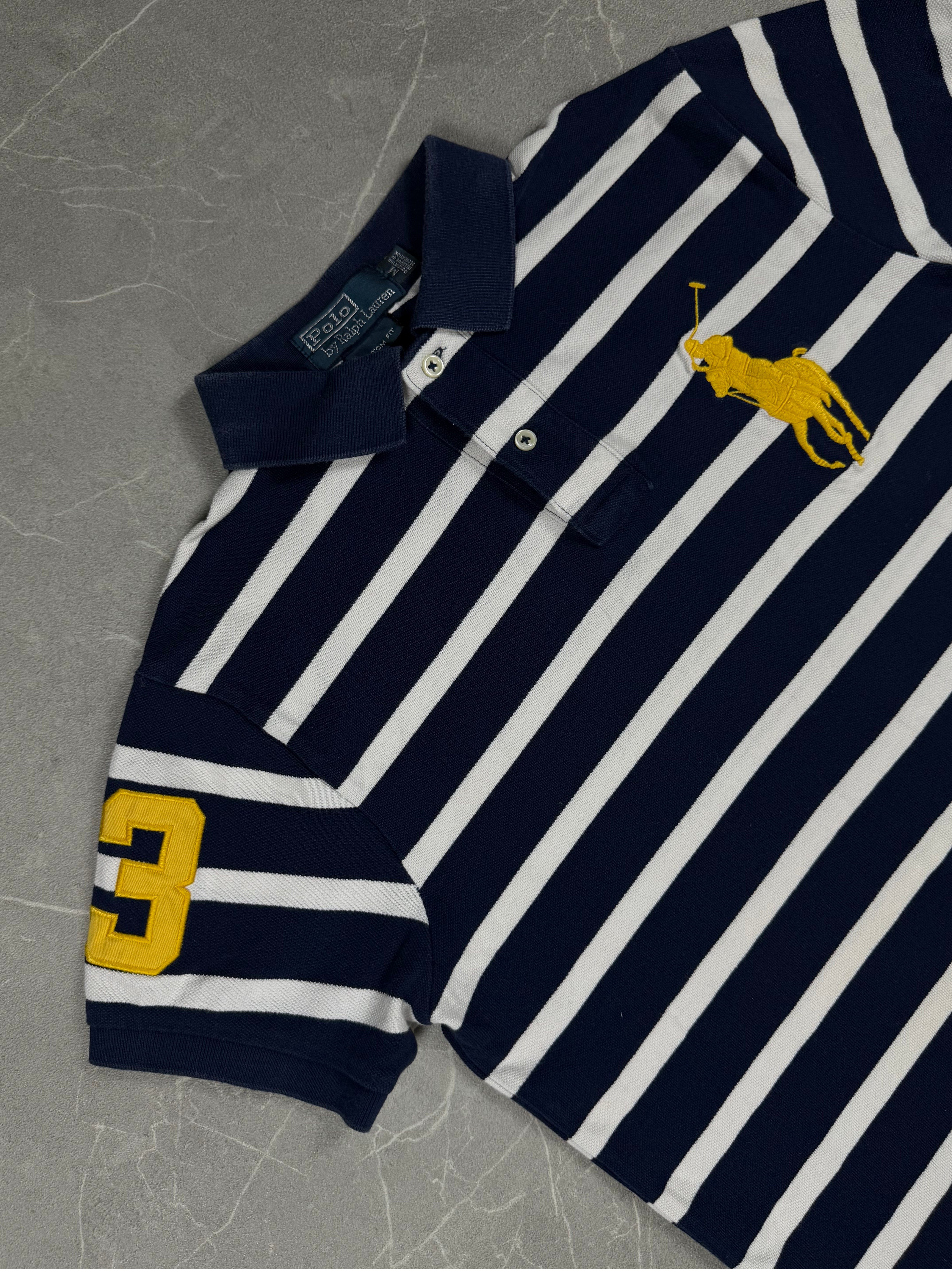 Ralph Lauren Big Pony Striped Polo Shirt (M Slim Fit)
