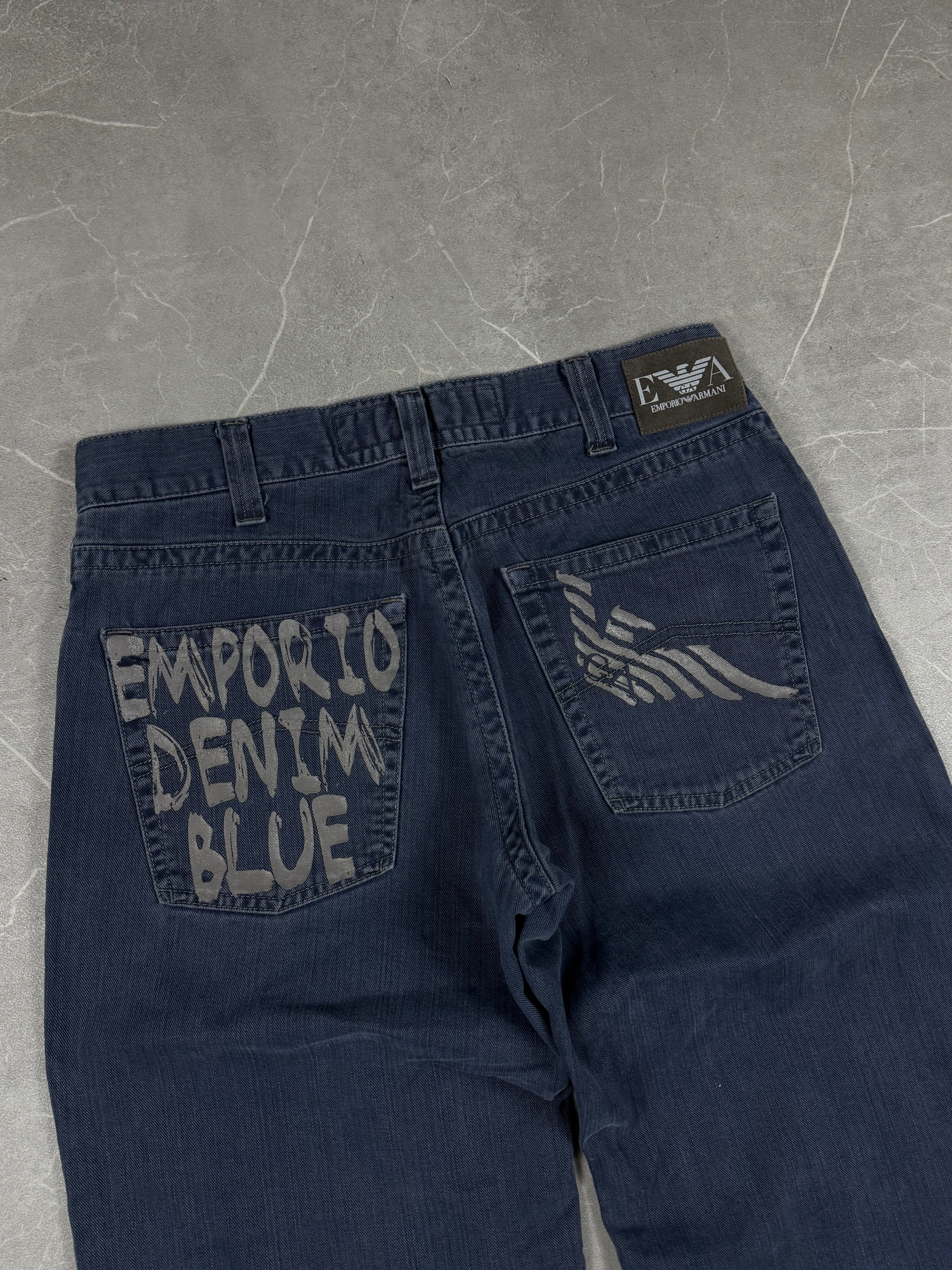 Armani Big Logo Baggy Jeans (S-M)