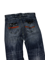 Crazy washed Straight Jeans (S)
