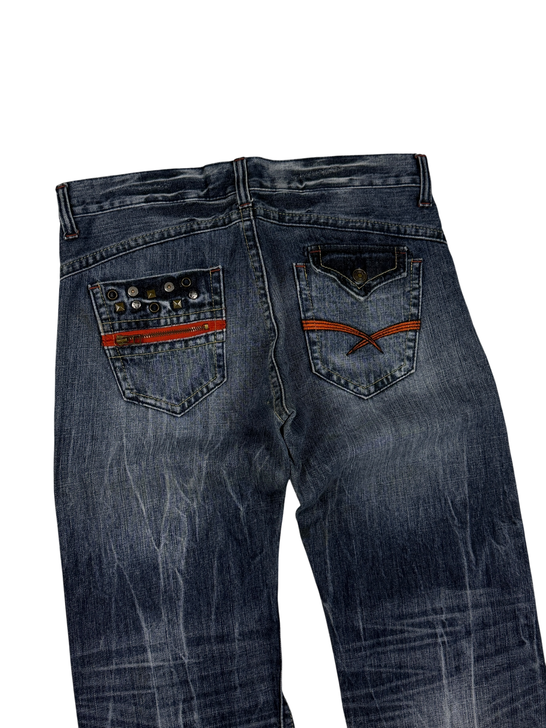 Crazy washed Straight Jeans (S)