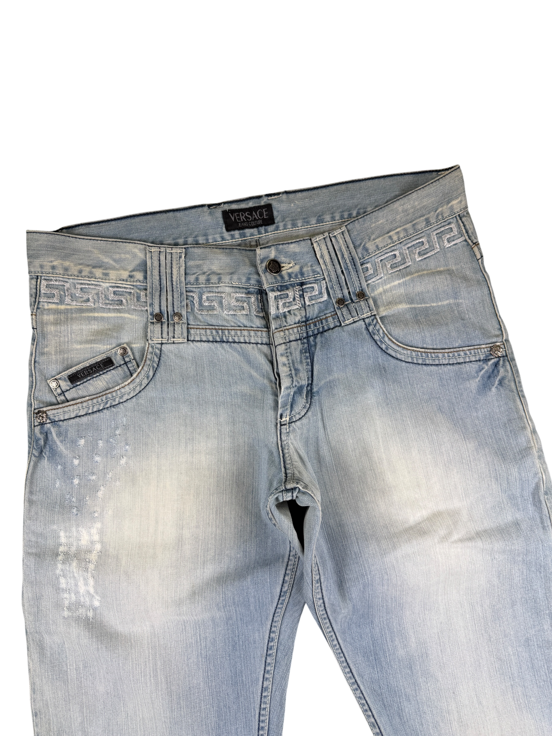Versace vintage Big Logo Bootcut Jeans (XL)