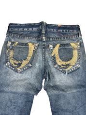 True Religion washed Bootcut Jeans (M)