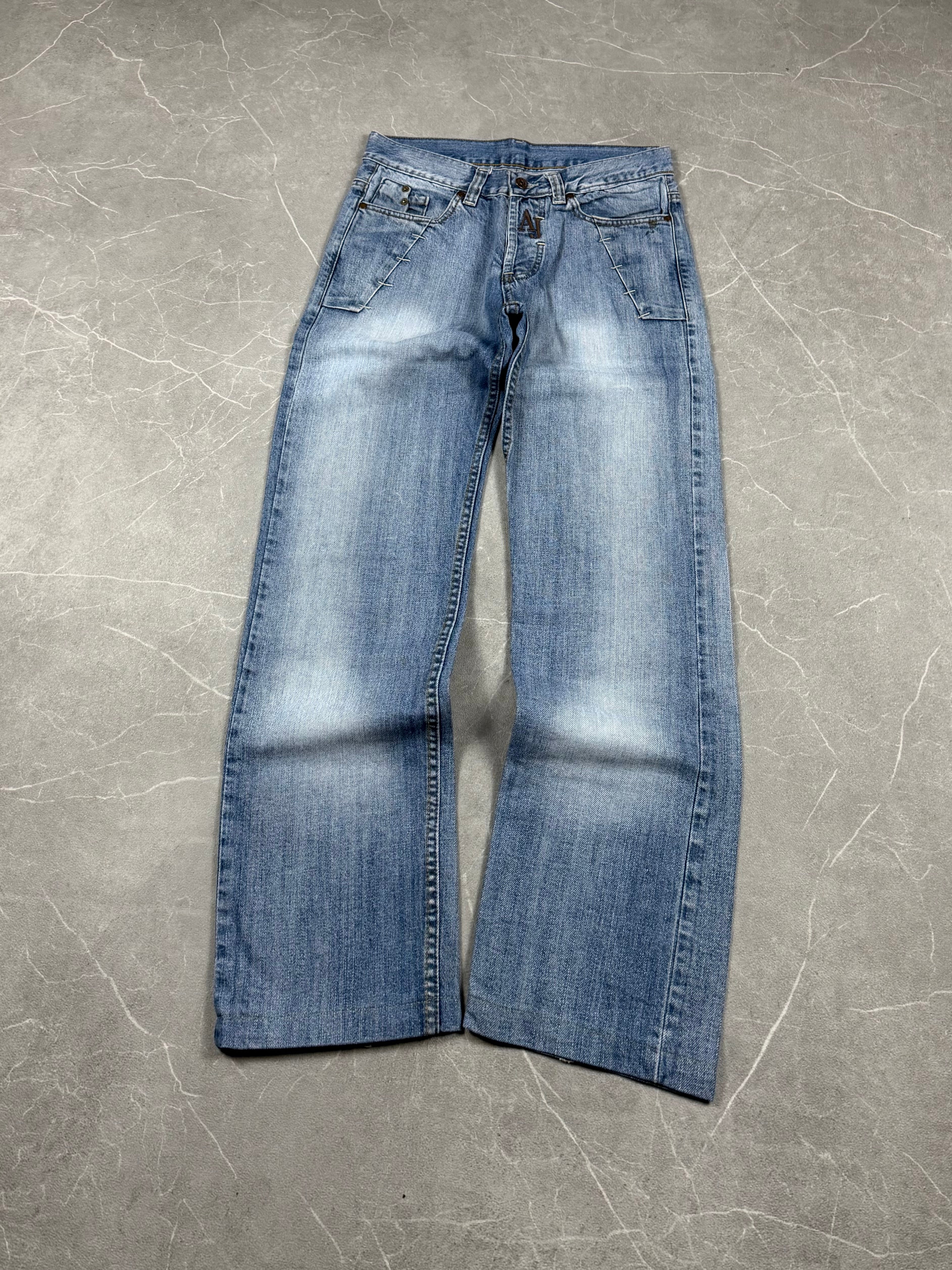 Armani Big Logo Straight Jeans (XS)