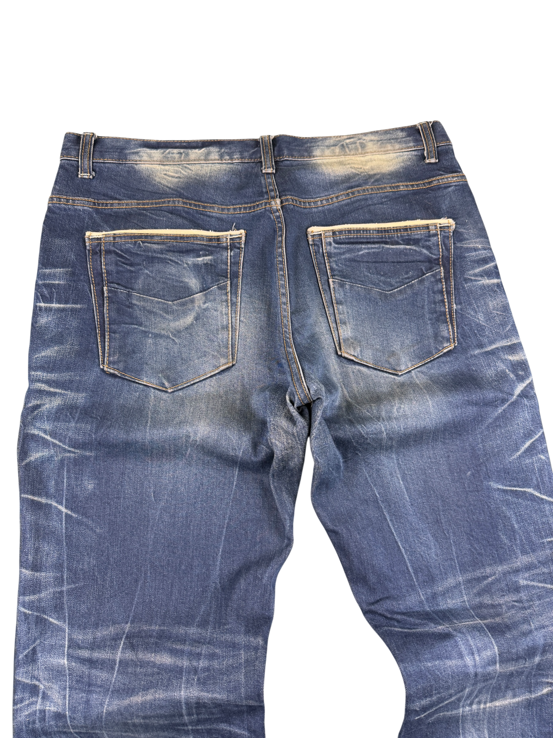 Crazy washed Straight Jeans (L)