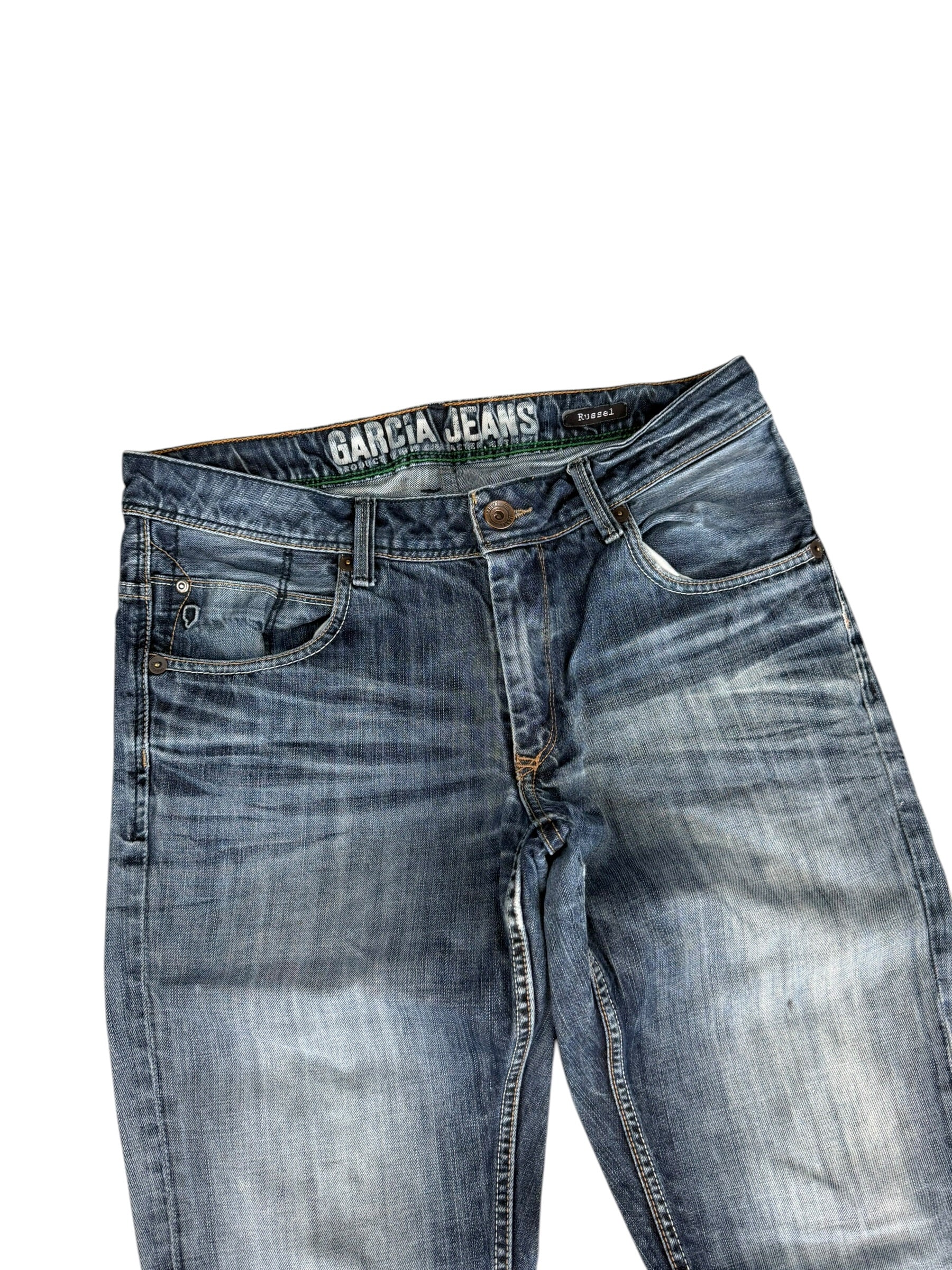 Vintage Washed Straight Jeans (XS-S)