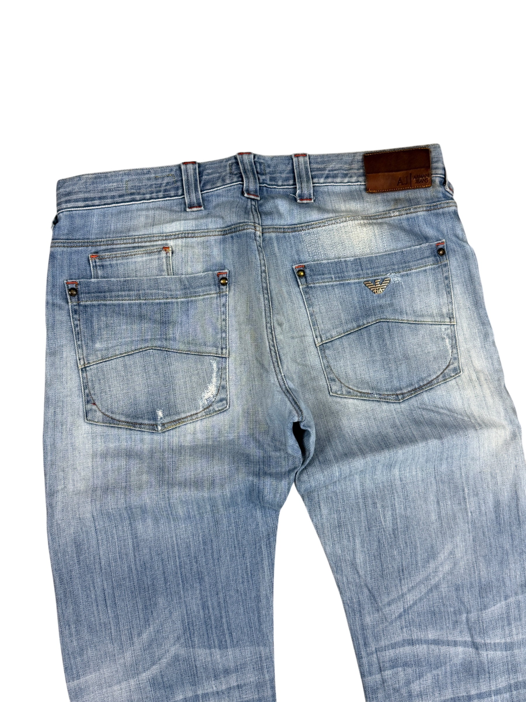Armani vintage washed straight jeans (S)