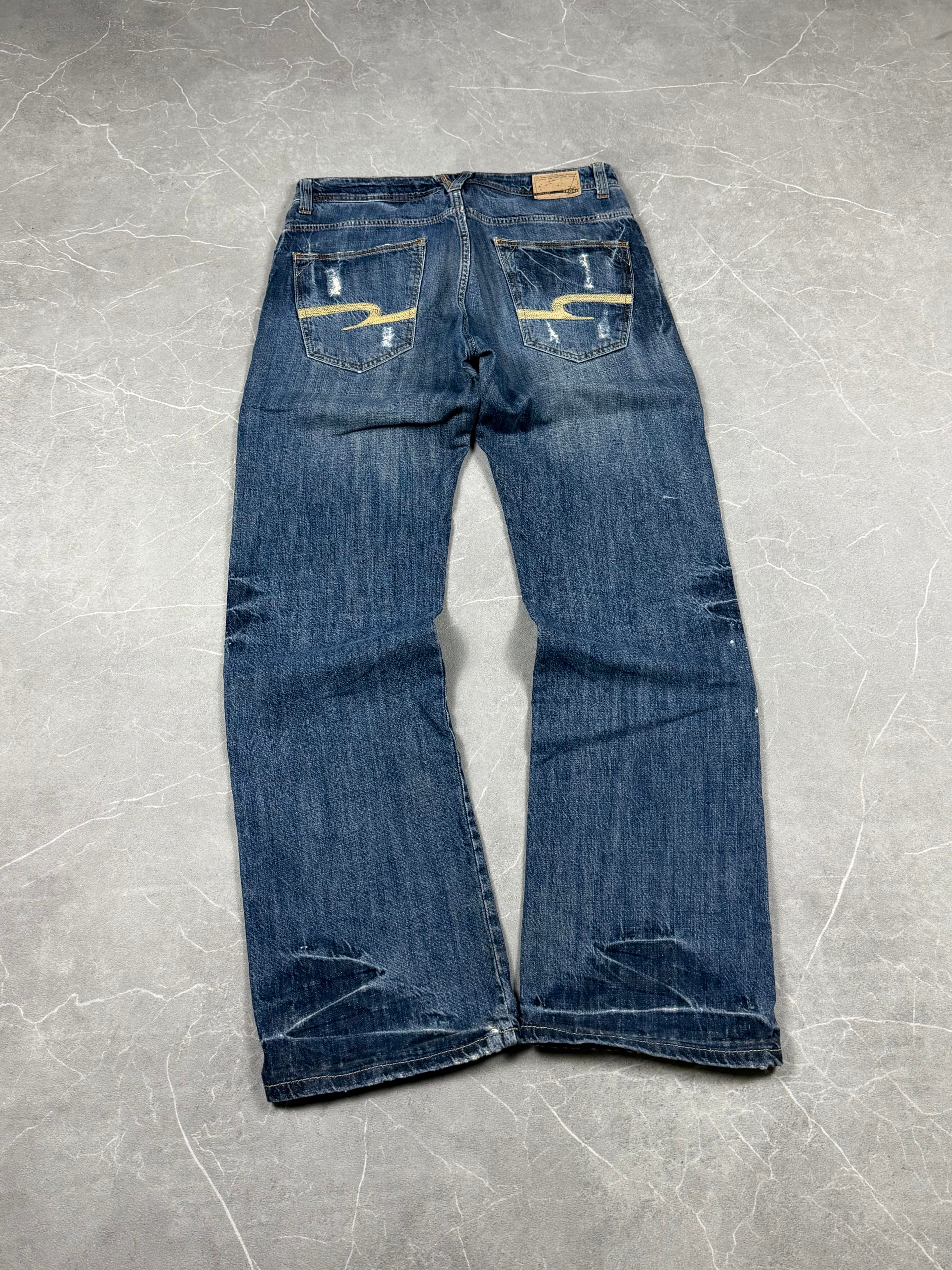 Vintage Washed Bootcut Jeans (S)