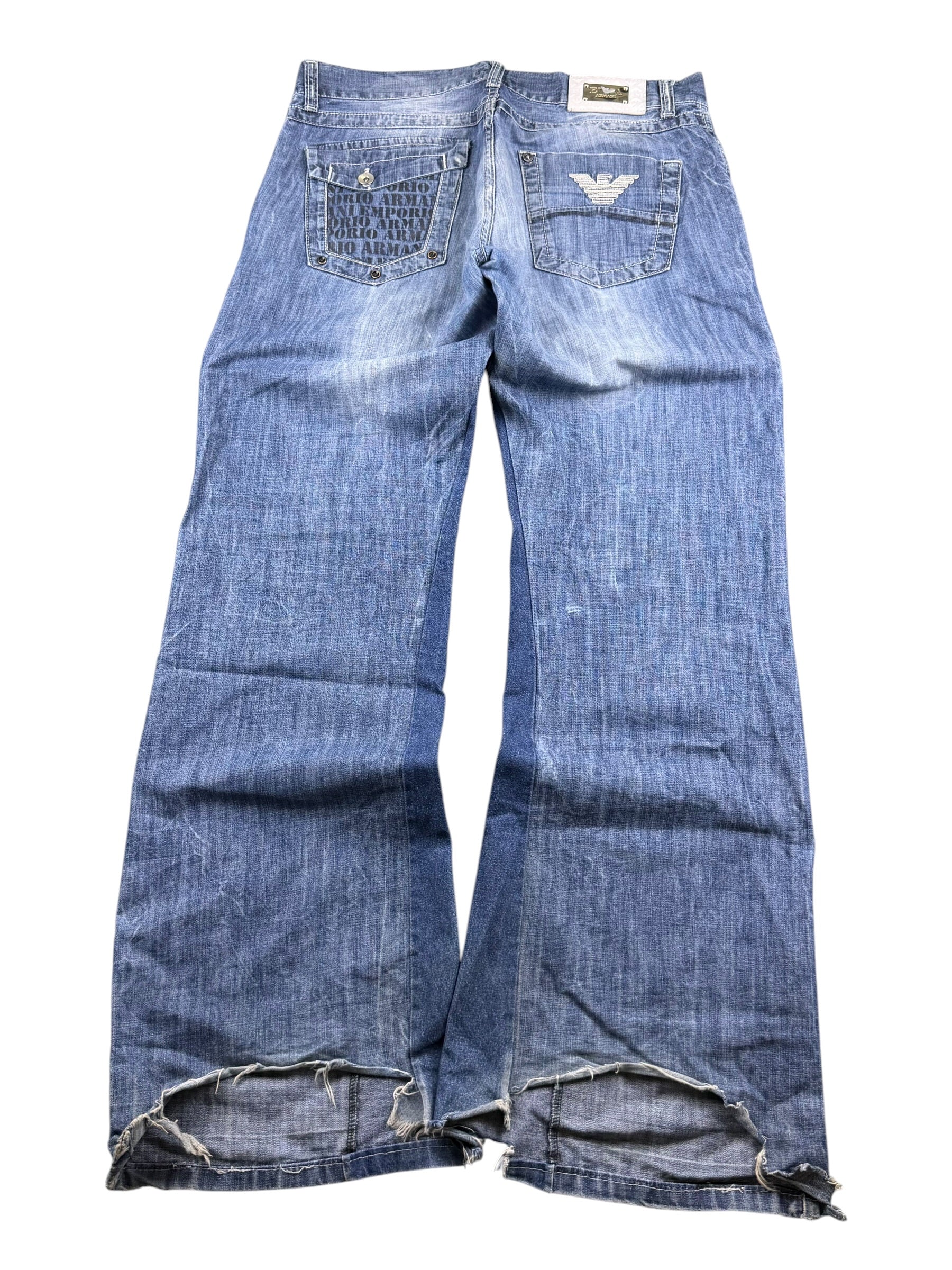 Armani Big Logo Bootcut Jeans (M-L)