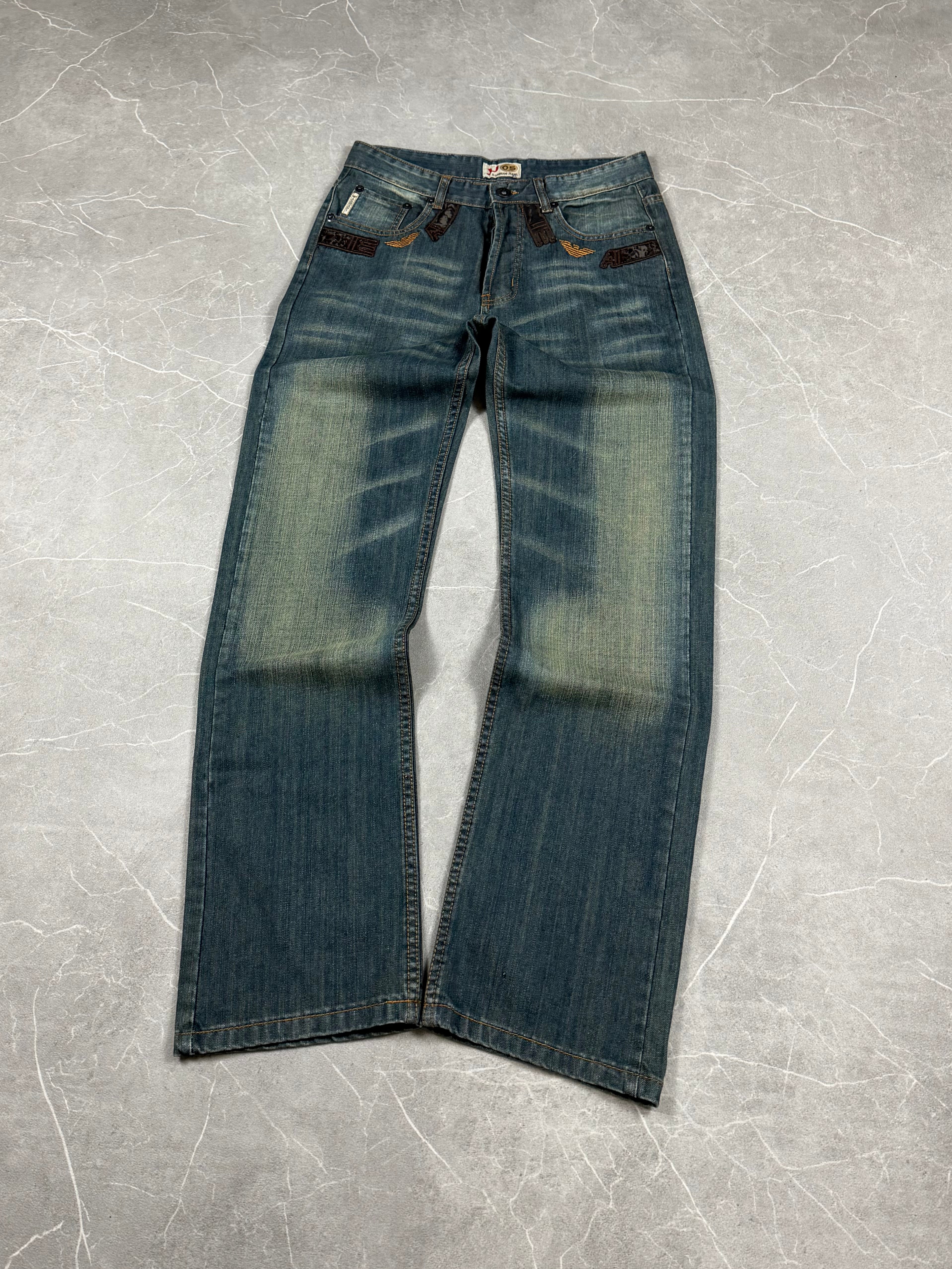 Vintage Armani Big Logo Jeans (S-M)