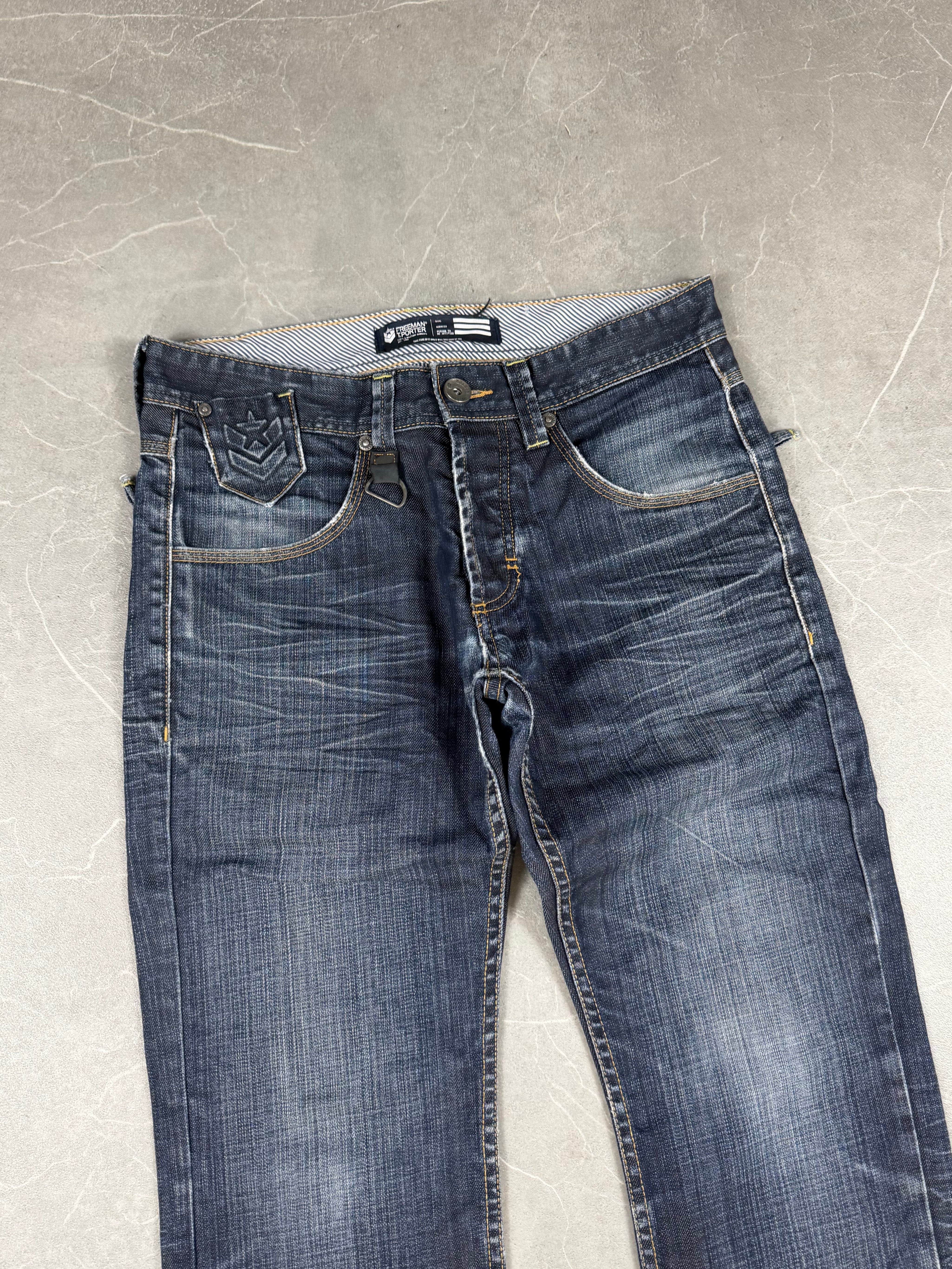 Vintage Washed Slim Jeans (S-M)
