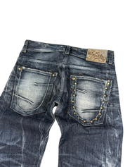 Crazy washed bootcut jeans (XS-S)