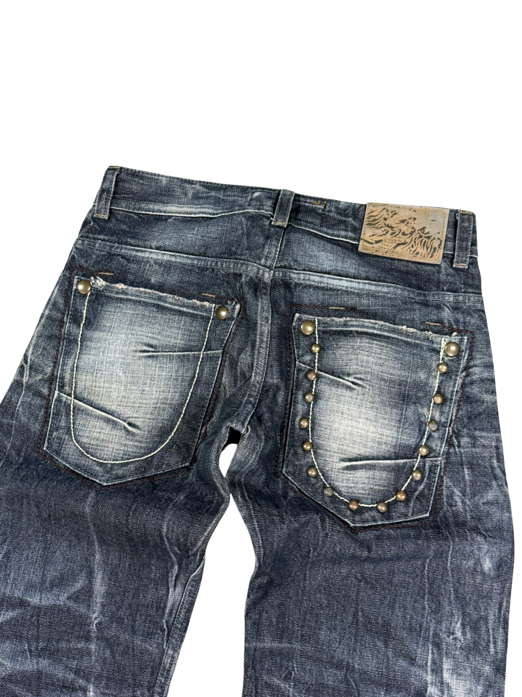 Crazy washed bootcut jeans (XS-S)