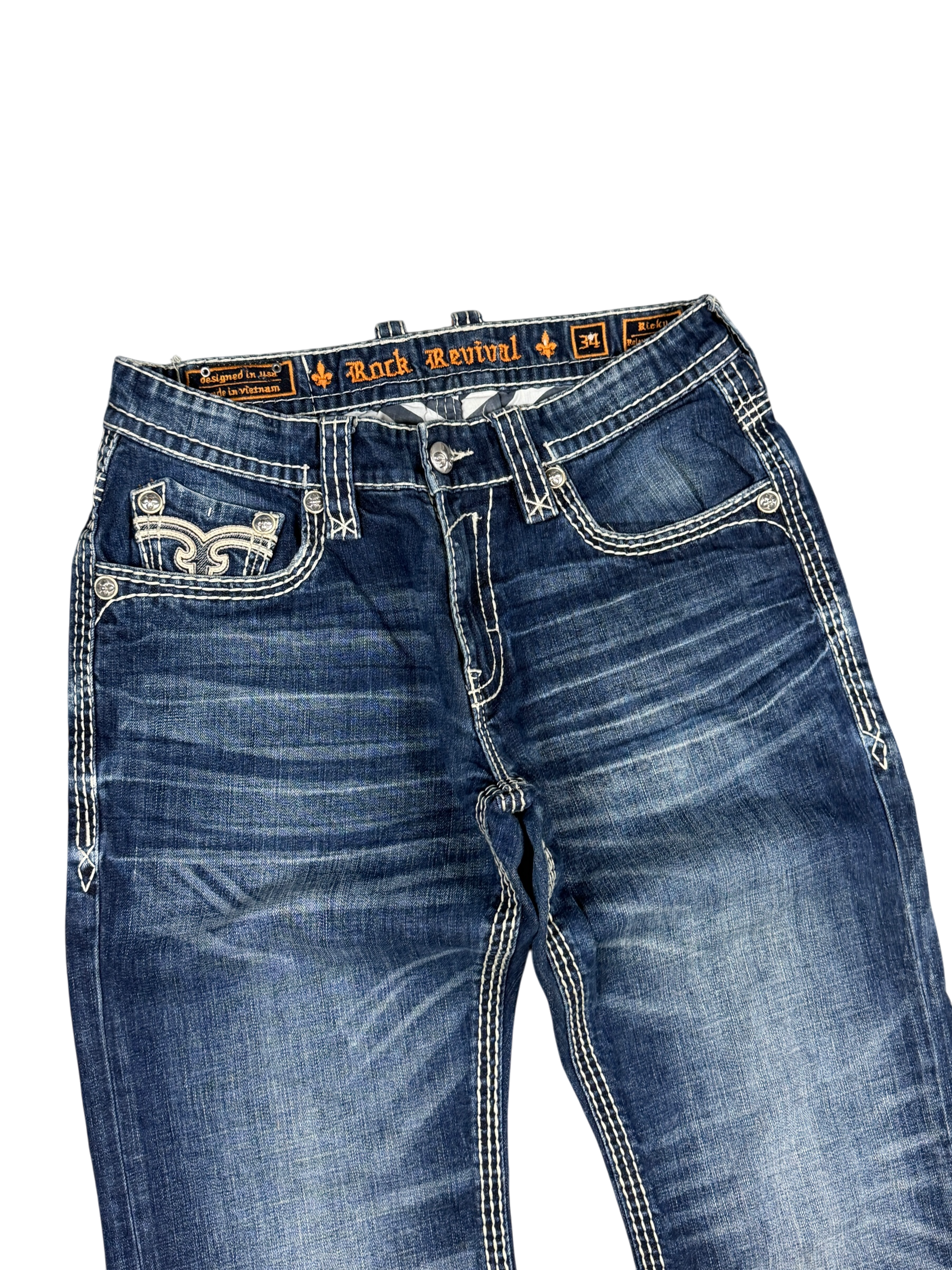 Rock Revival Washed Bootcut Jeans (S-M)