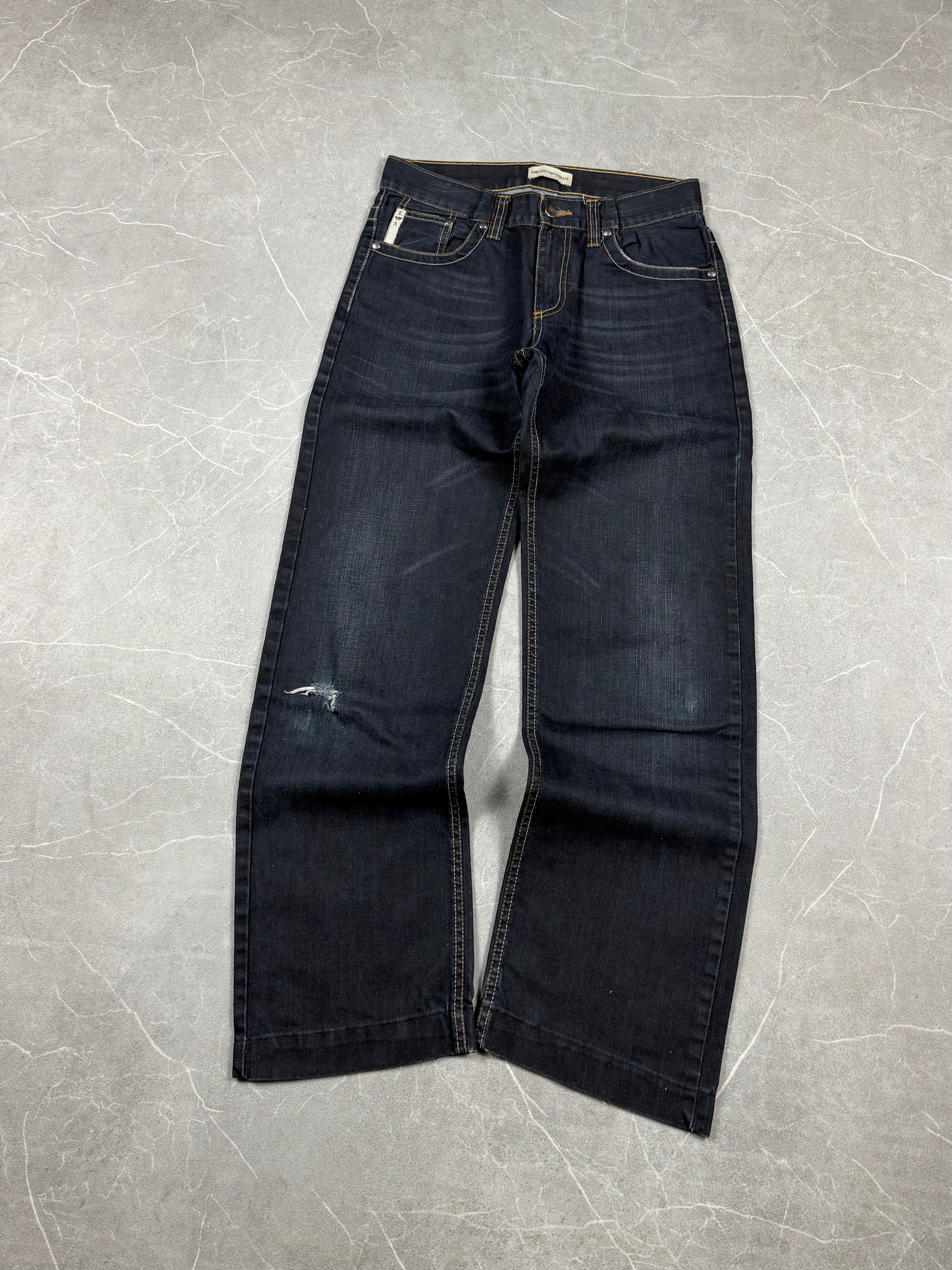 Armani Big Logo Straight Jeans (XS)