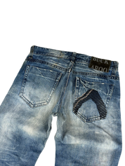 Crazy washed Straight Jeans (S)