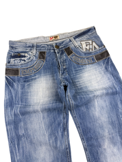 Armani crazy washed Big Logo Bootcut Jeans (S-M)