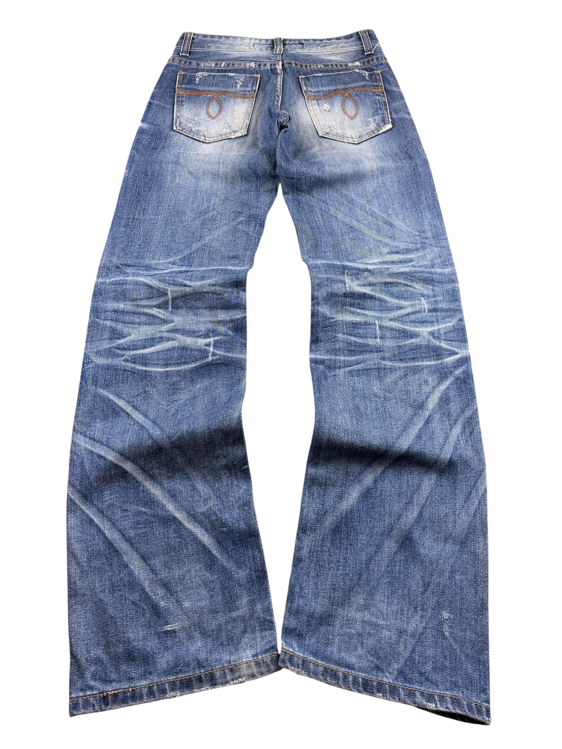 Crazy washed Straight Jeans (XS)