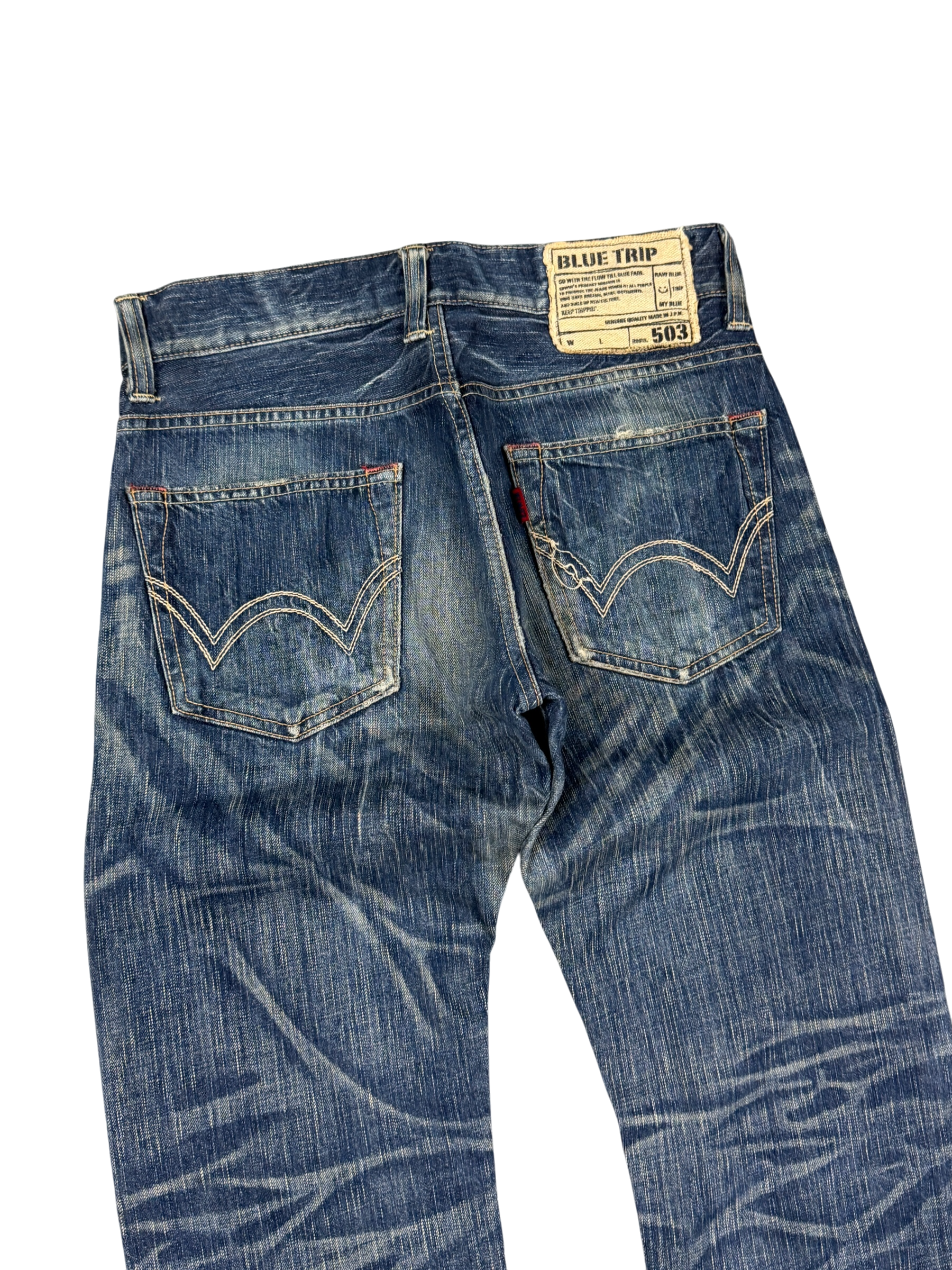 Crazy Washed Straight Jeans (XS)